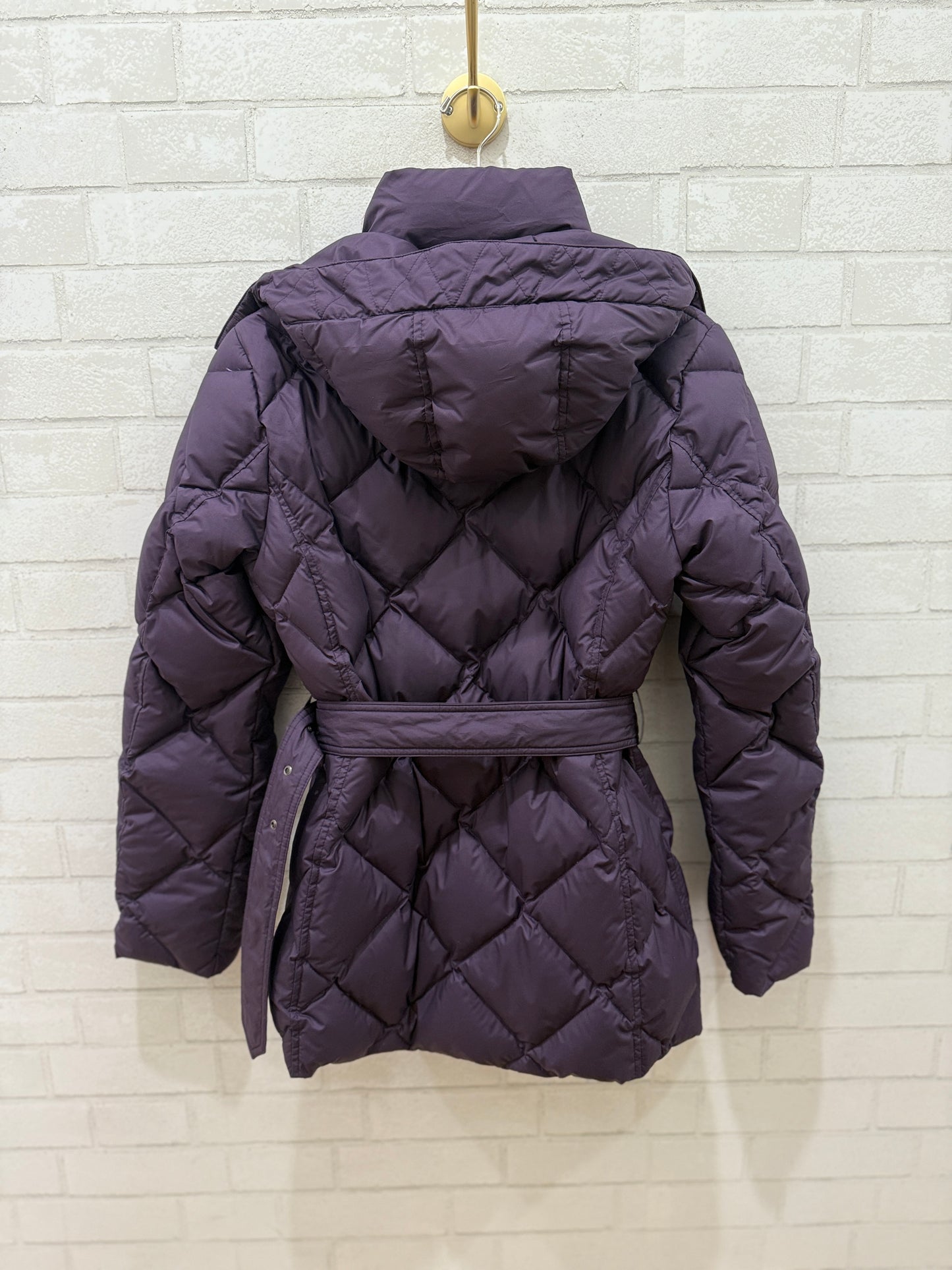 BURBERRY Goose Down LS Hoodie Parka with Belt/S