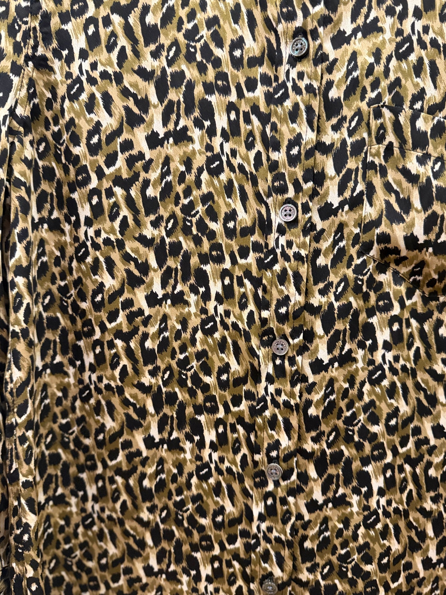 EQUIPMENT LS Leaopard Button Up blouse/ US: XS-EU:36