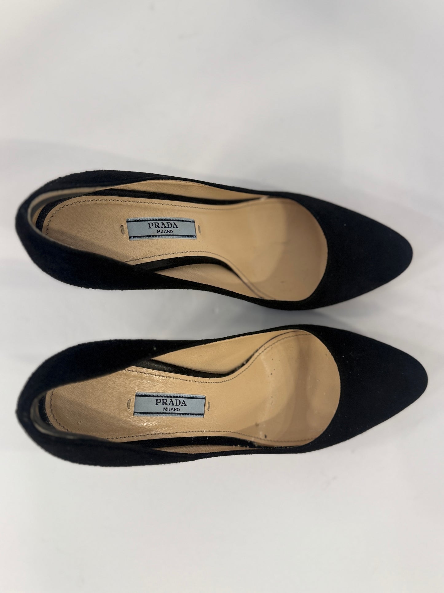 PRADA Platform Suede Pumps / US6-EU36.5