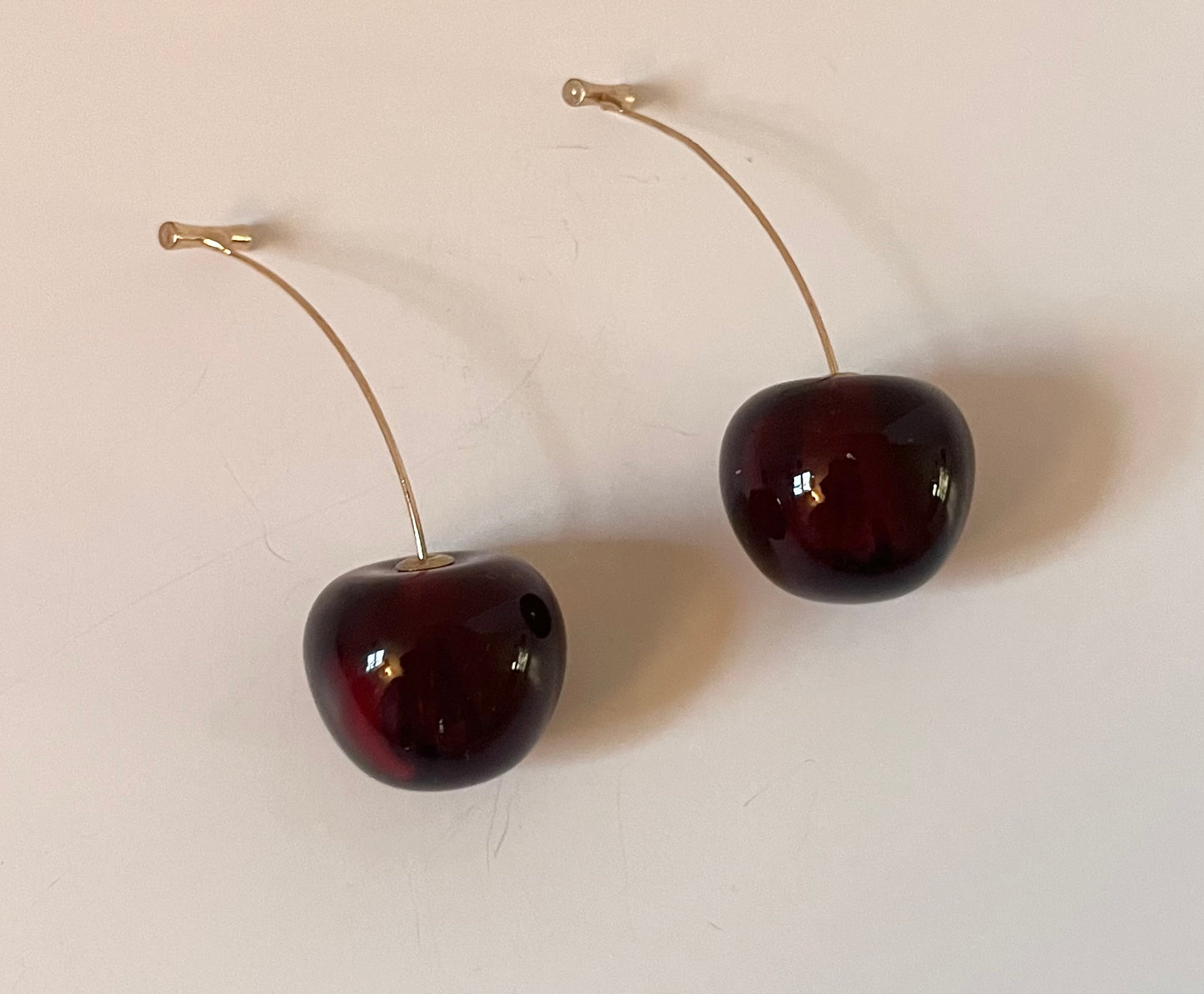 NO BRAND Cherry Resin Earrings /