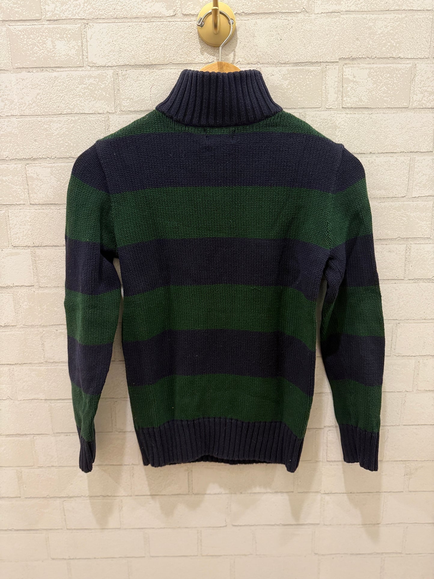 POLO RALPH LAUREN Striped Quarter-Zip Sweater / 10-12Y