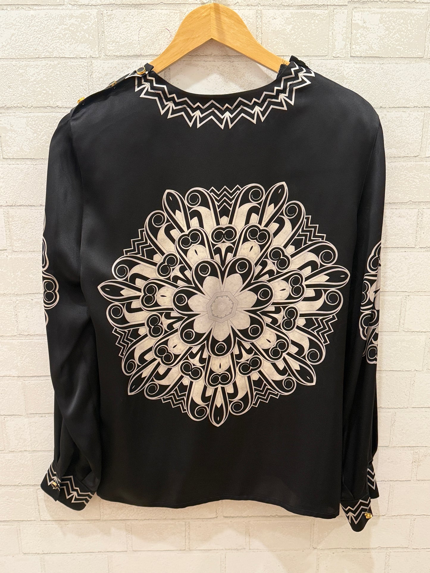 ESCADA LS Printed Silk Blouse / M