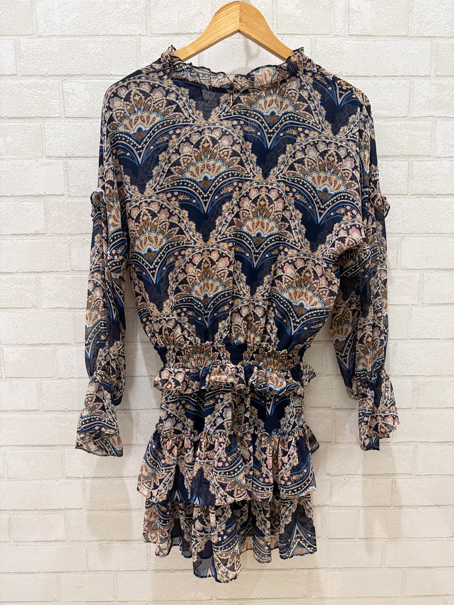 MISA LS Print Smock Mini Dress/ XS