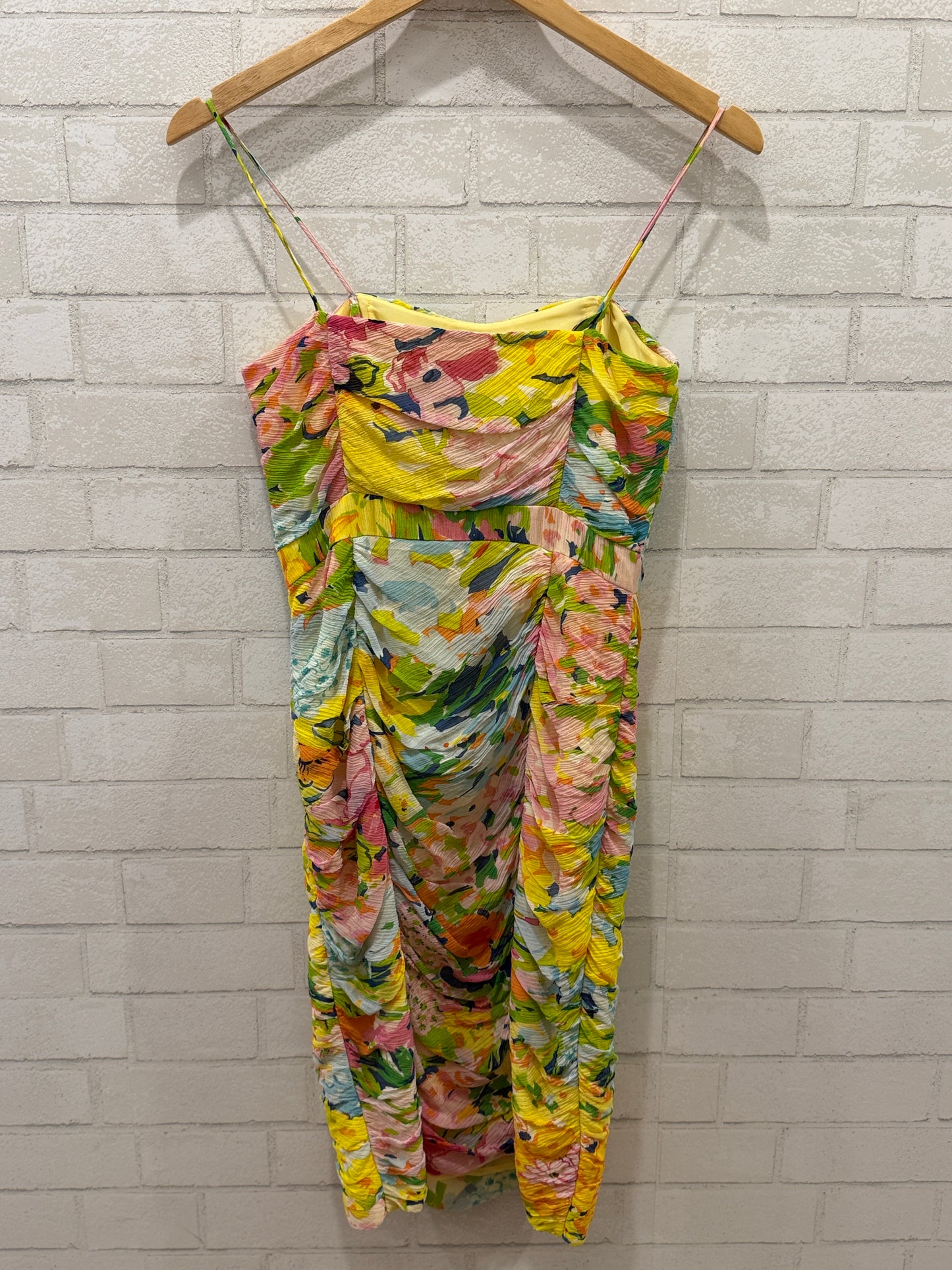 MOSCHINO Floral Print Silk Blend Dress / S-IT40
