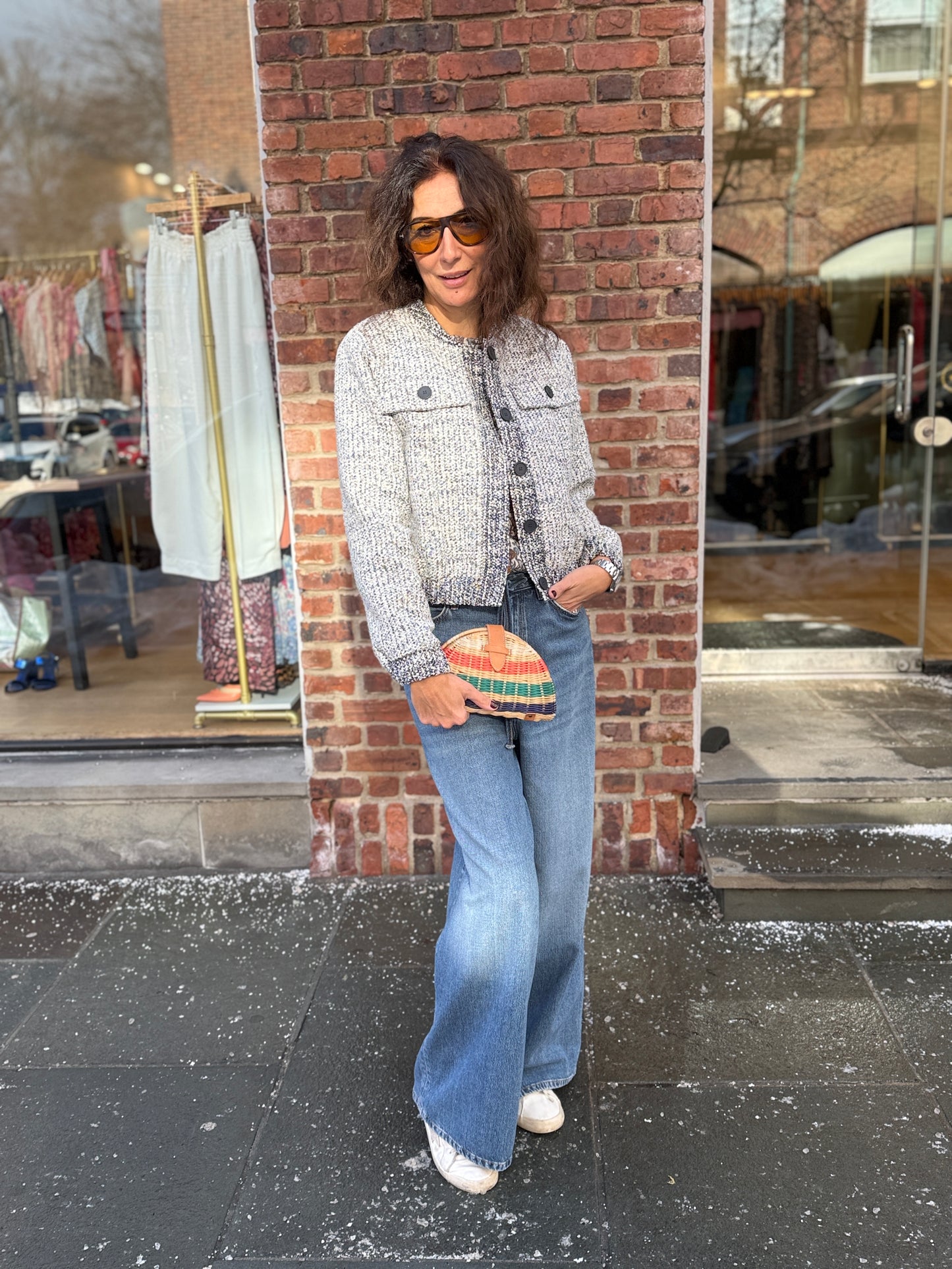 J.CREW NWT Rattan Clutch