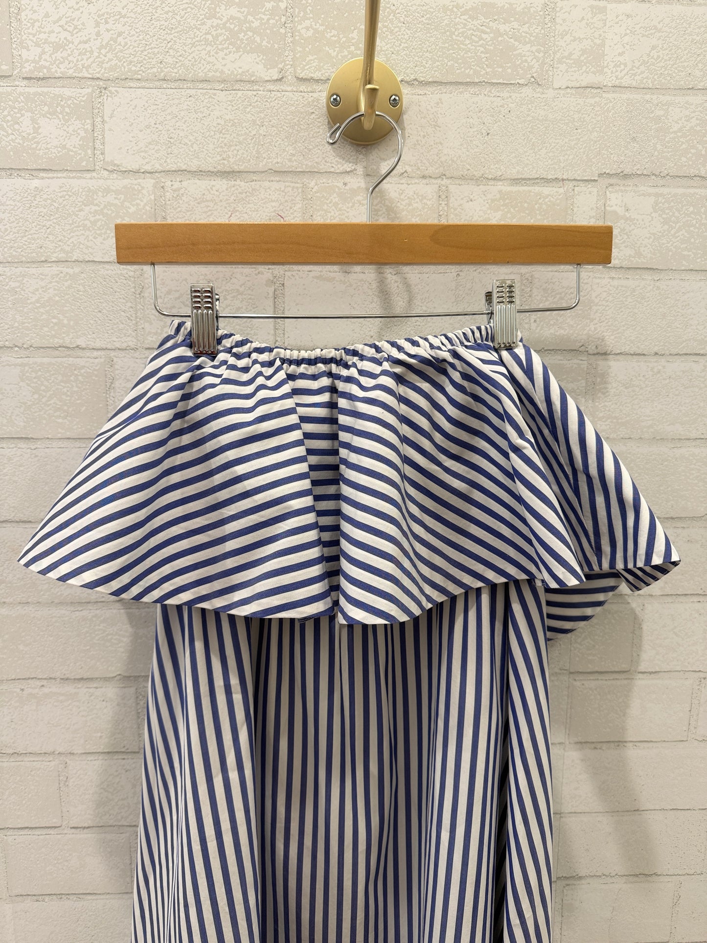 MARK D. SIKES Strapless Striped Midi Dress / S-US4