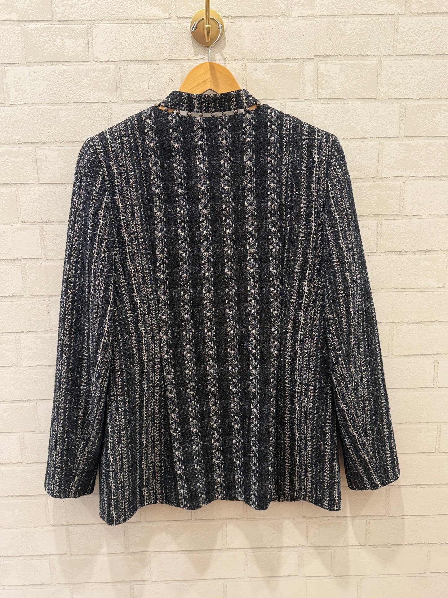 ELIE TAHARI Long Tweed Blazer / L