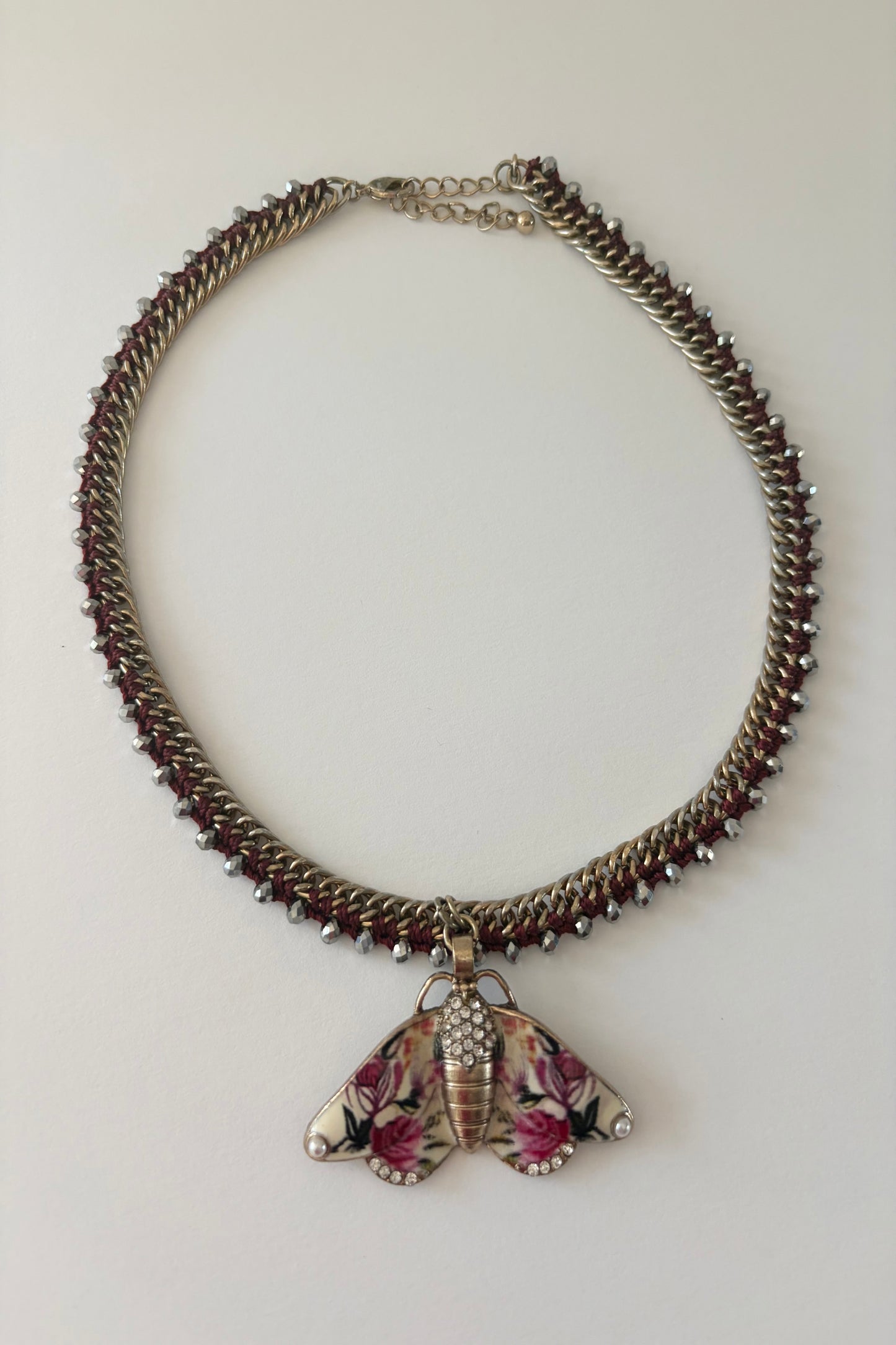 ANTHROPOLOGIE Moth Pendant Necklace