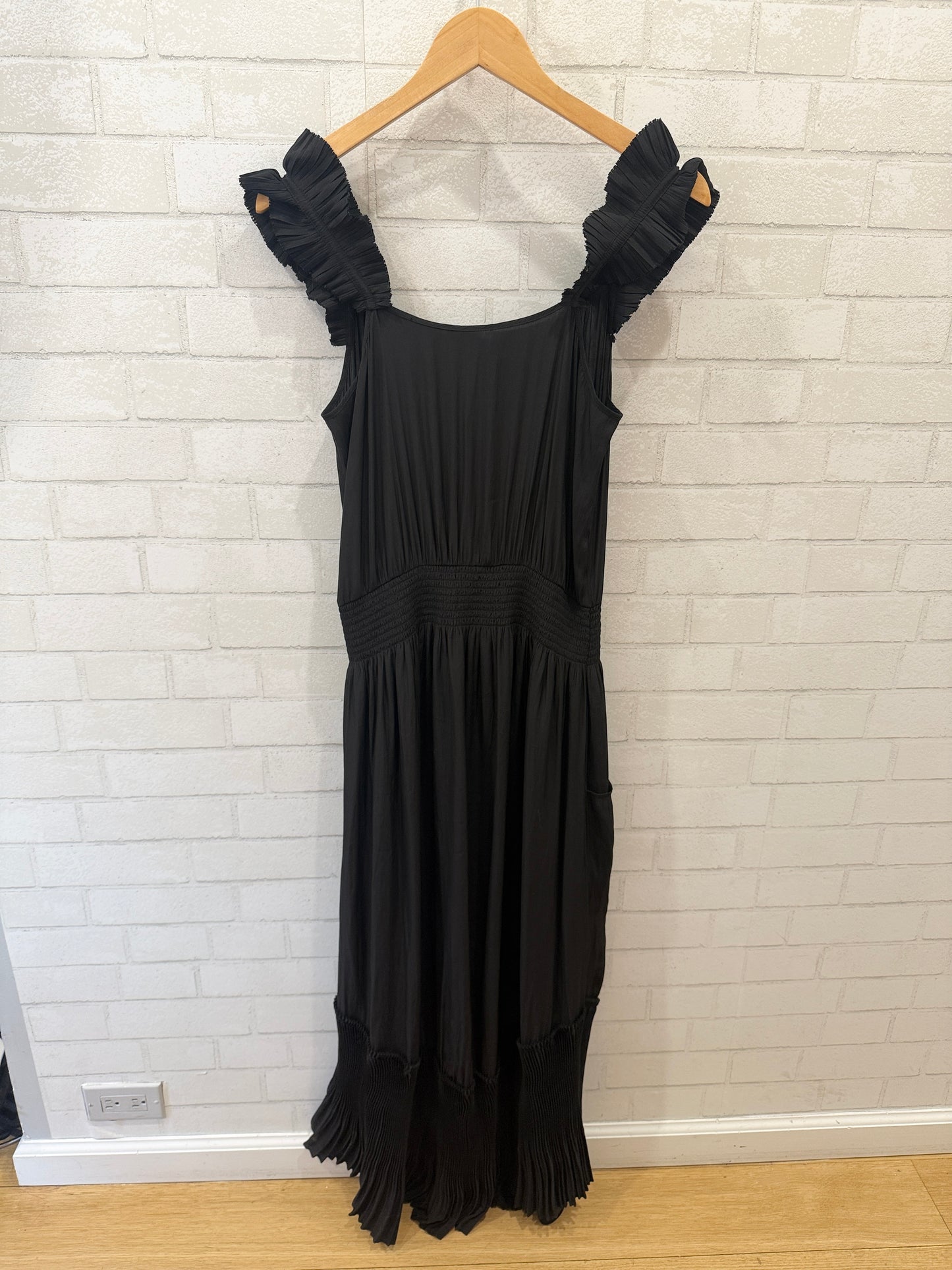 RAMY BROOK NWT Ruffled Pleated Smocked Maxi Dress/M