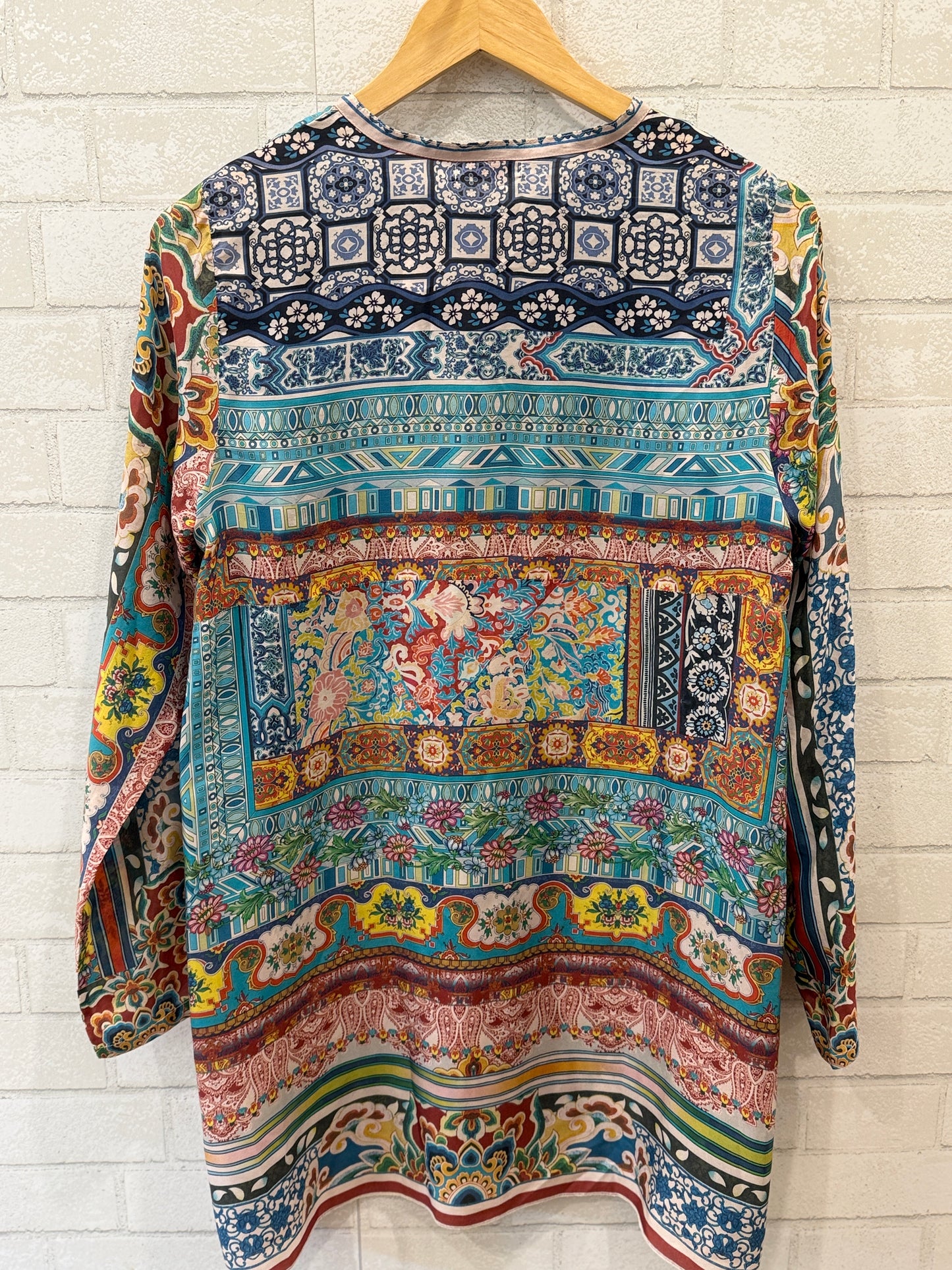 JOHNNY WAS LS Printed Tunic / S
