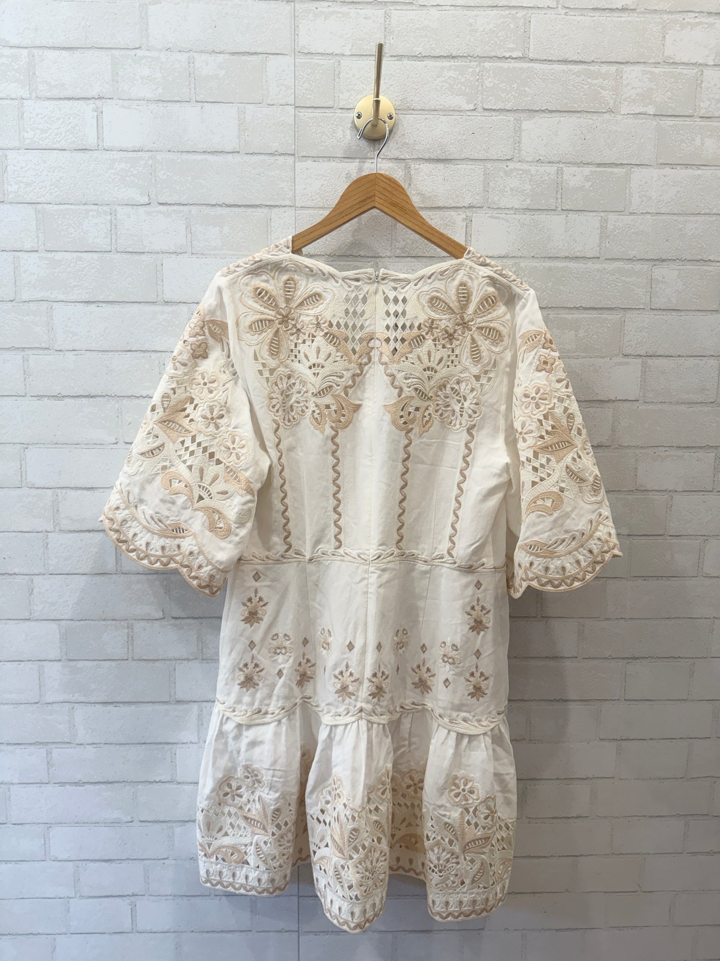 KOBI HALPERIN NWT Embroidered VNeck Midi Dress/L
