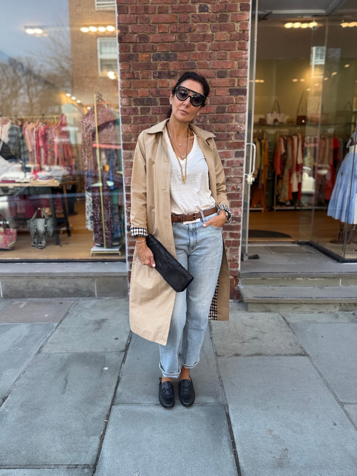 KATHERINE FLEMING Snakeskin Leather Jane Clutch