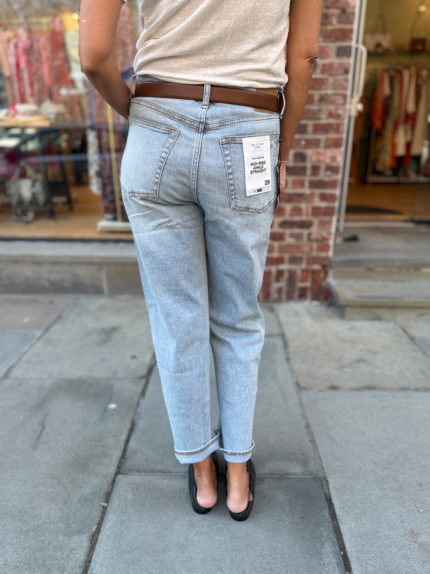 RAG & BONE NWT LOU Hardlow Rise Ankle Straight Jeans/29-M