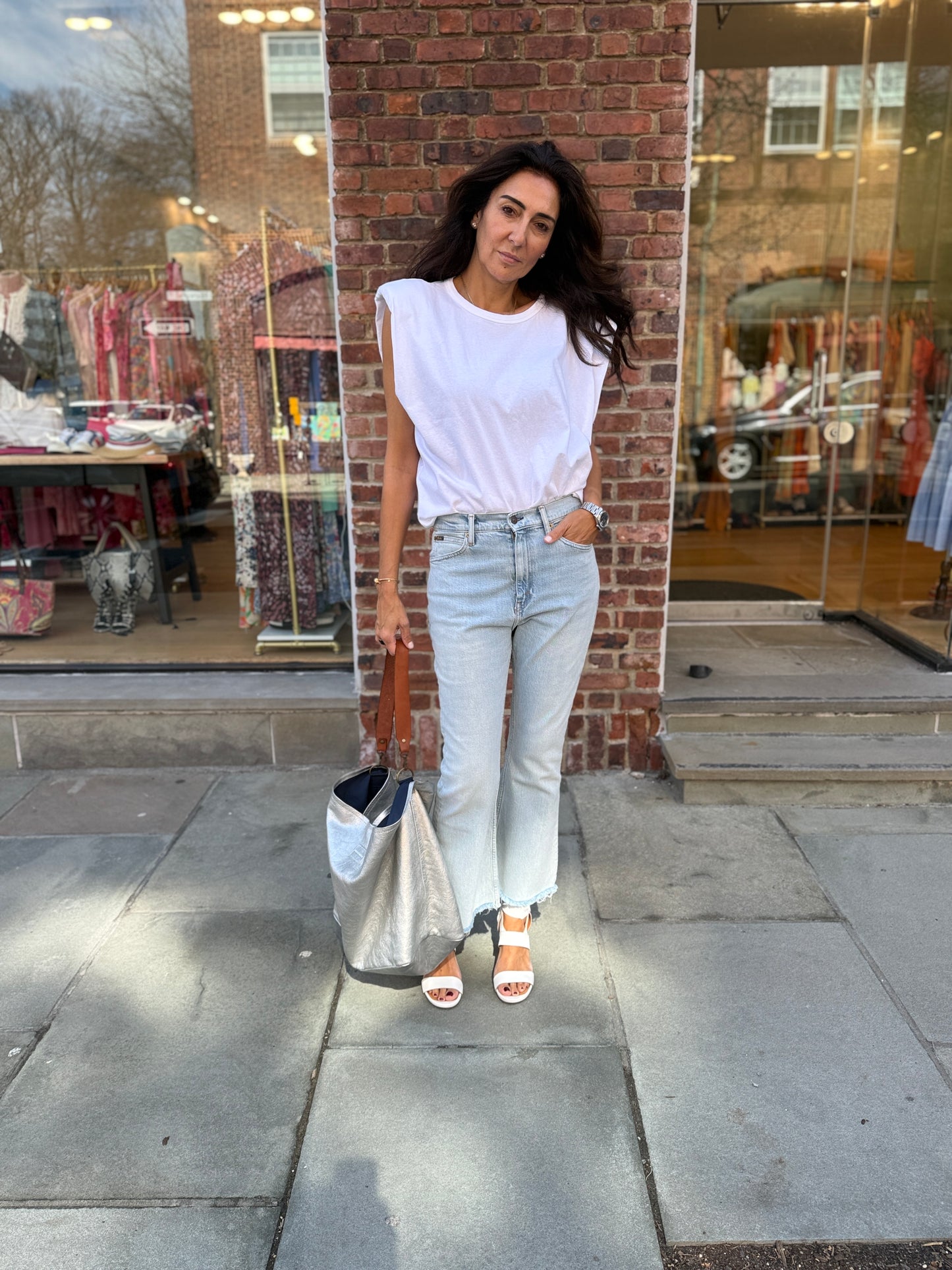 PARKER THATCH Leather Tote Bag