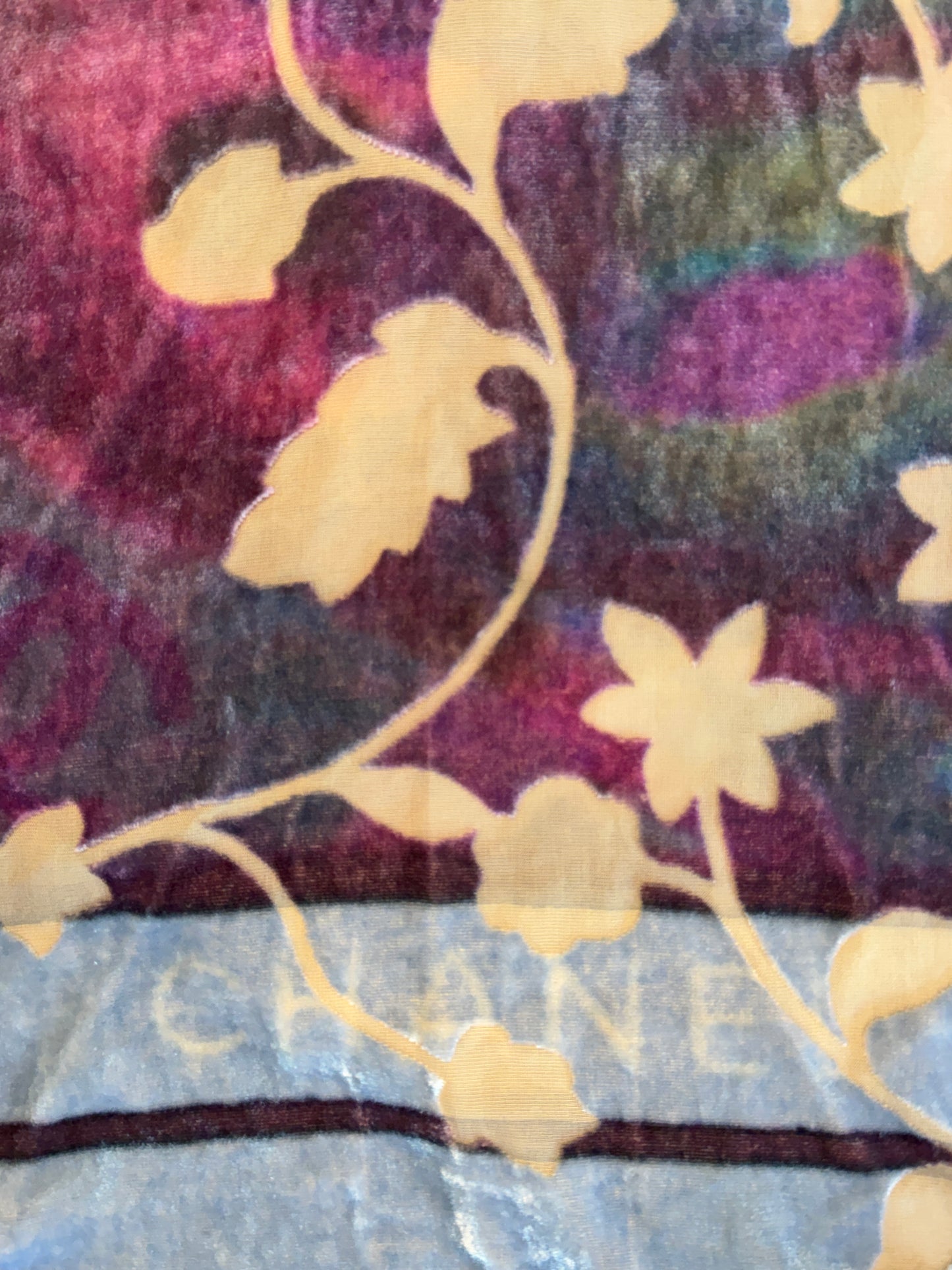 CHANEL Velvet Long Scarf