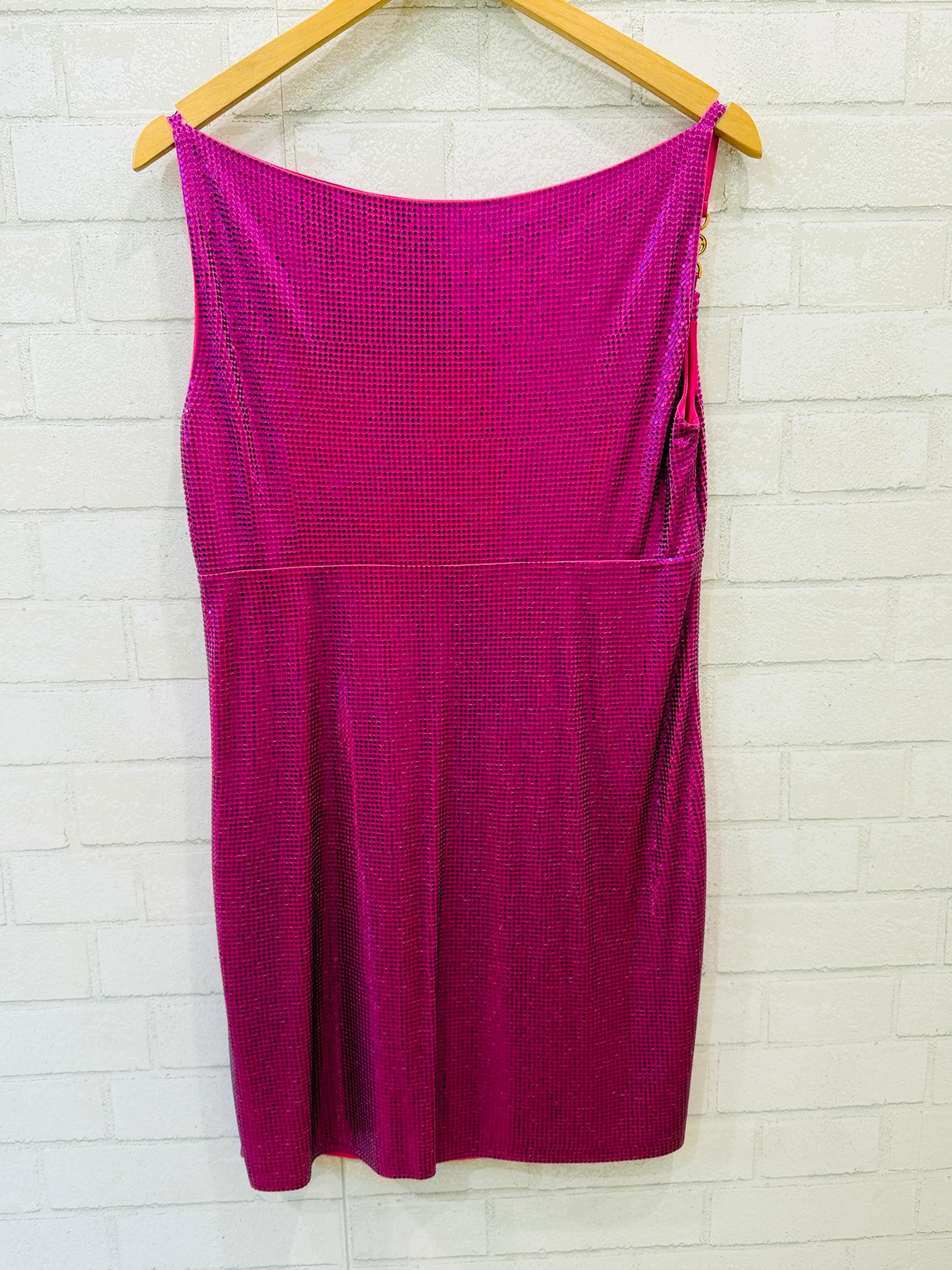 VERSACE NWT disc-embellishment mini Dress / L-IT44