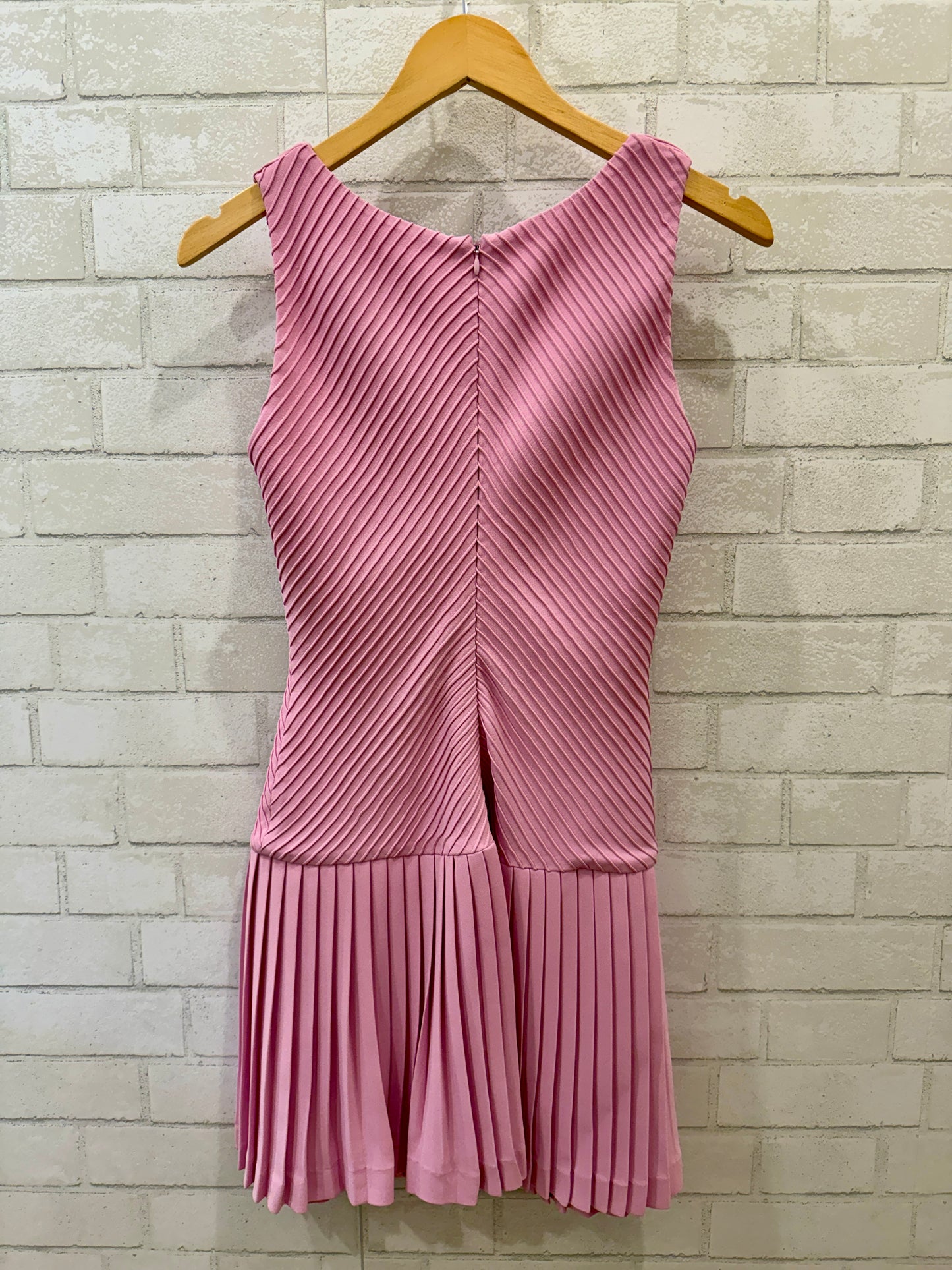 BRANDON MAXWELL Sleeveless VNeck Pleated Mini Dress/S-US6