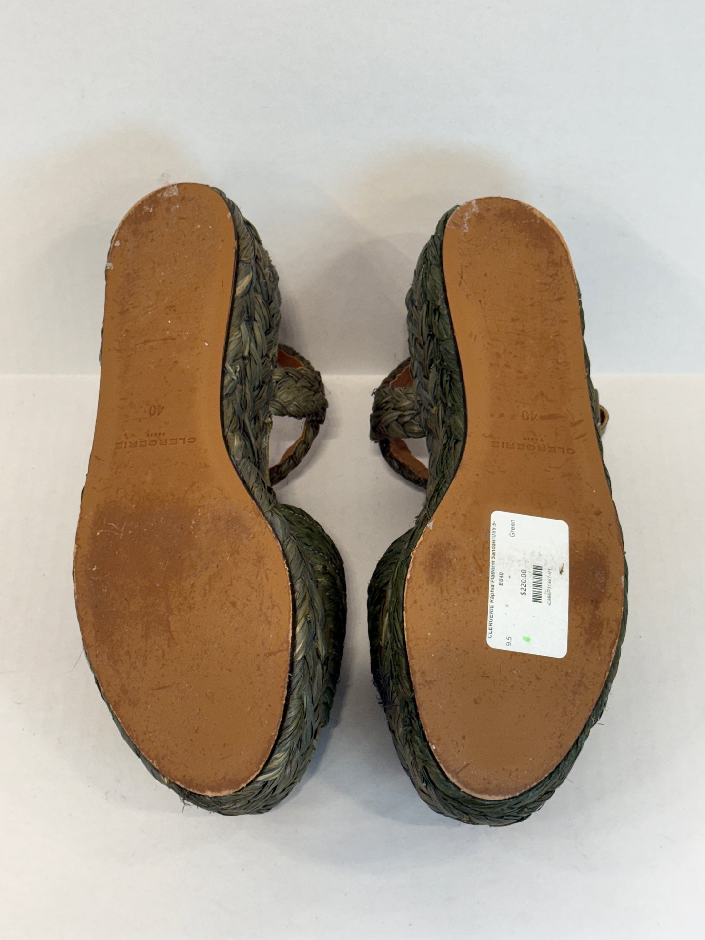 CLERGERIE Raphia Platform Sandals/US9.5-EU40