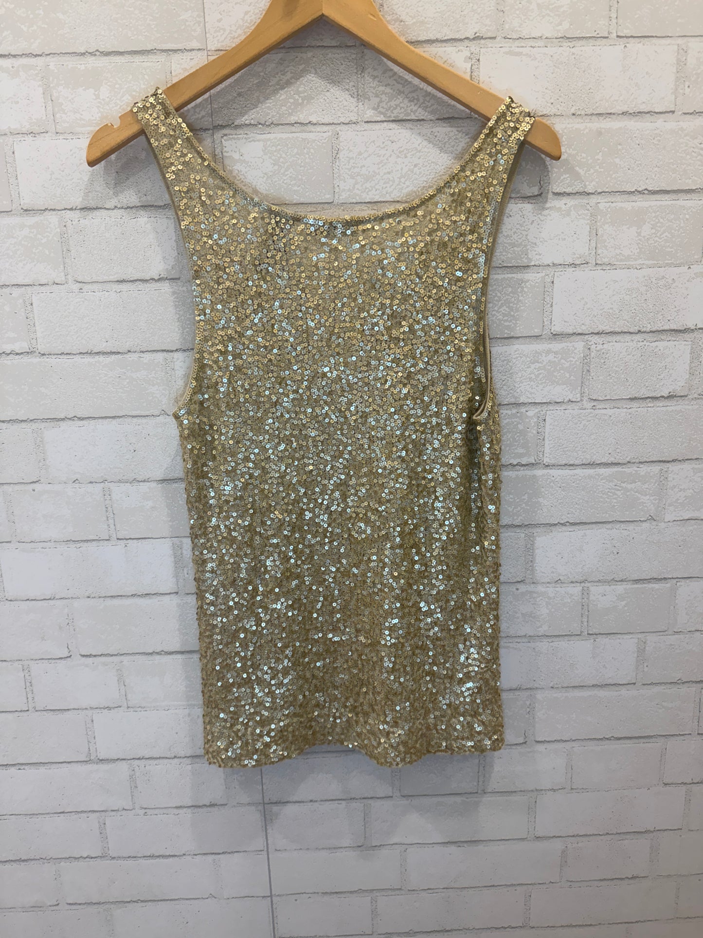 DONNA KARAN NWT Wool Tank Top with Sequins / L