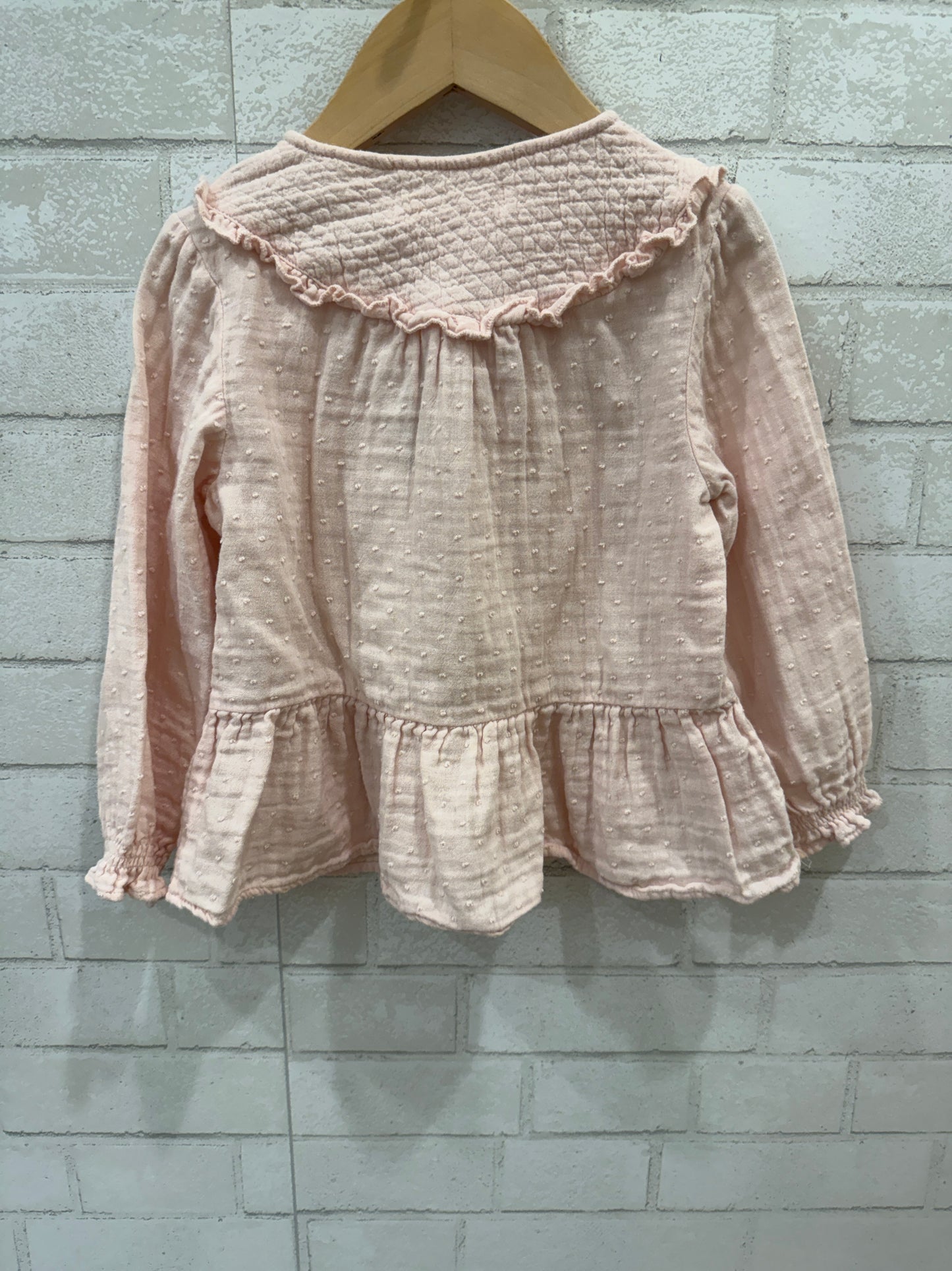 ZARA Cotton LS Blouse/3-4Y