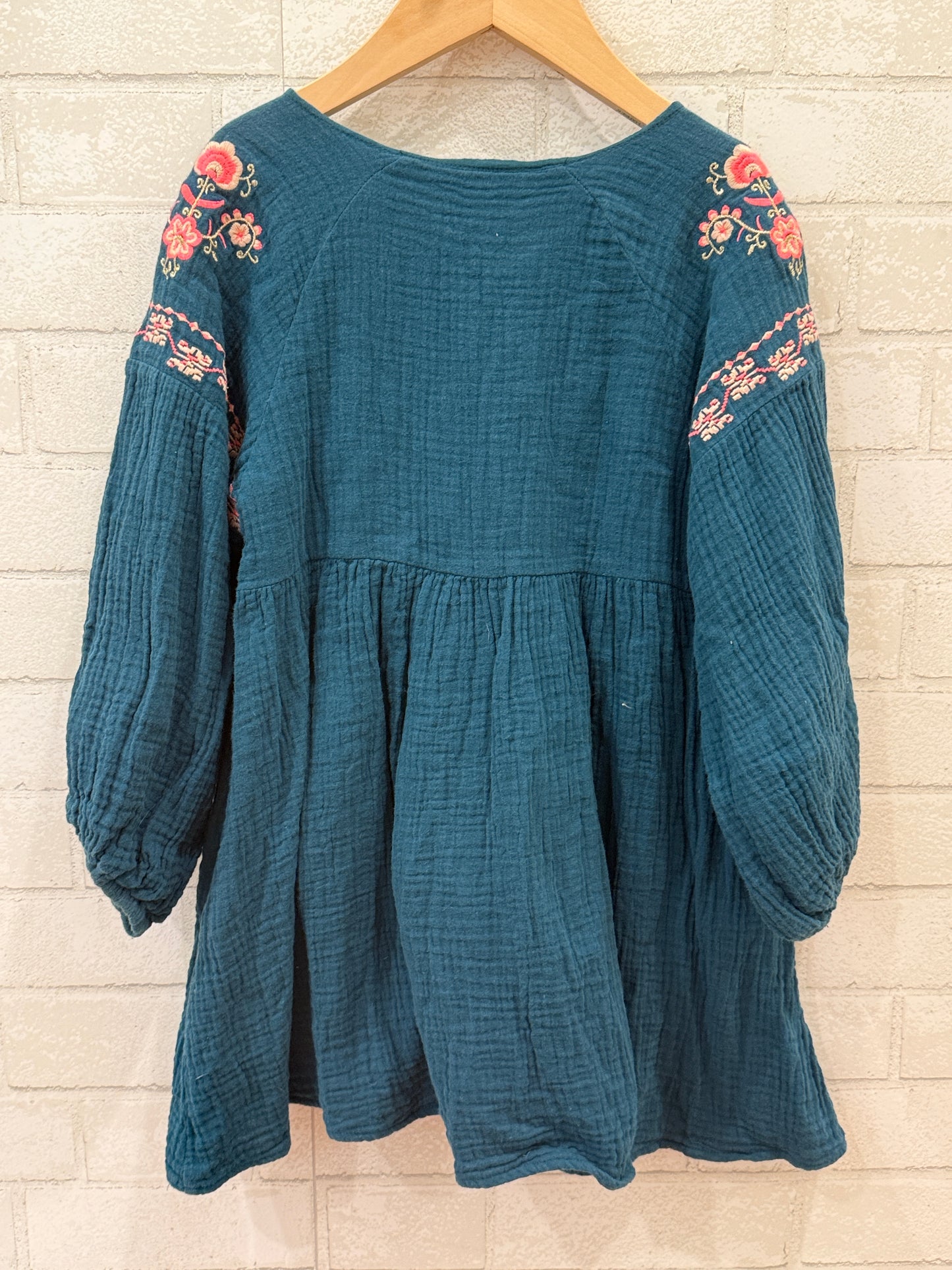 LOUISE MICHA Cotton LS Embroidered Dress/ 6Y