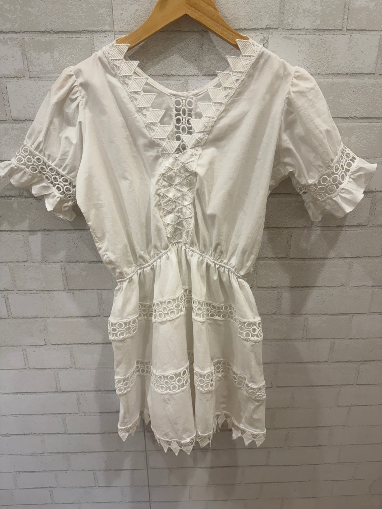PEIXOTO Cotton SS Embroidered Mini Dress/ 16Y
