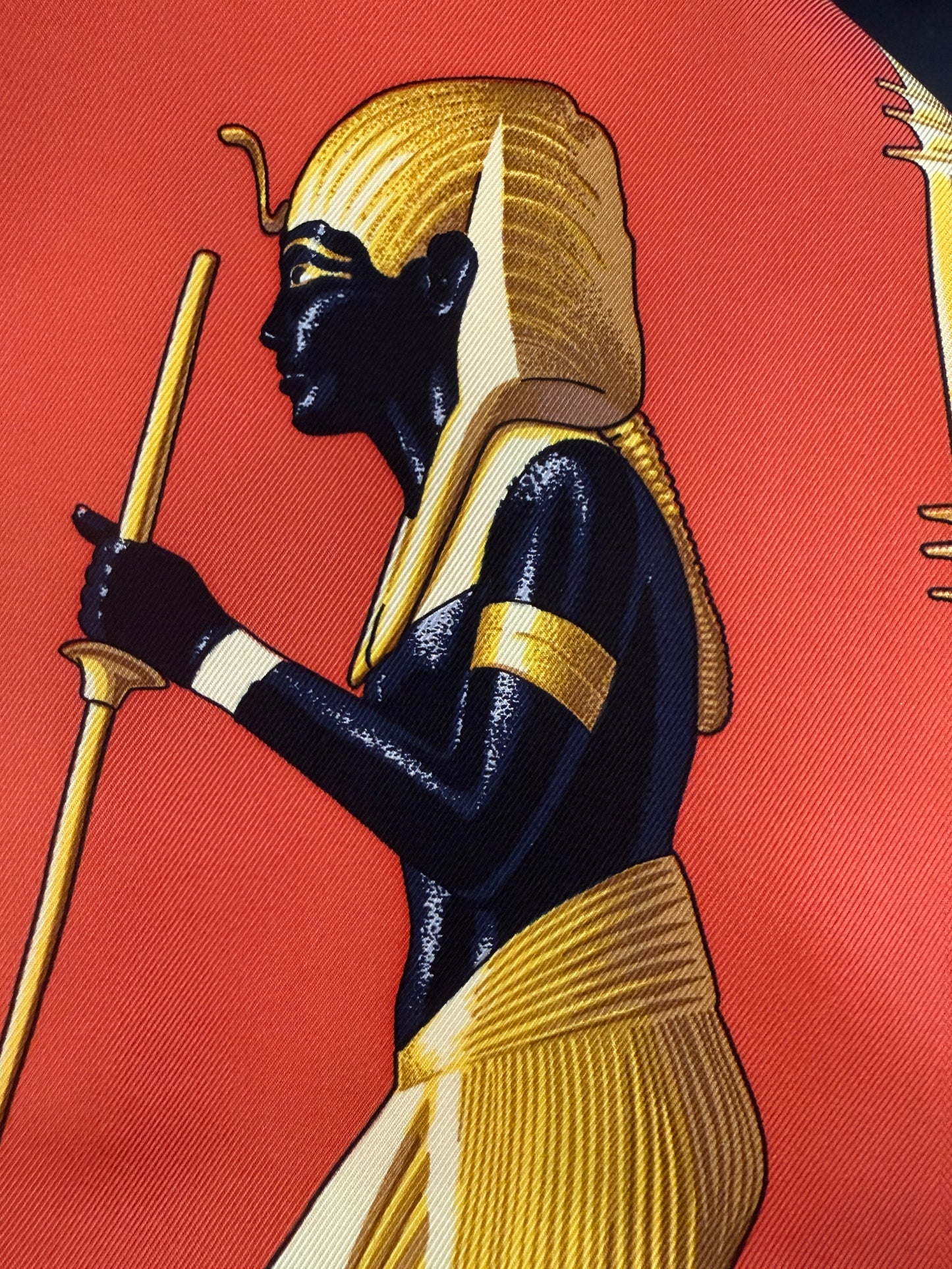 HERMES "Tuthenkhamun" 90cm Square Silk Scarf