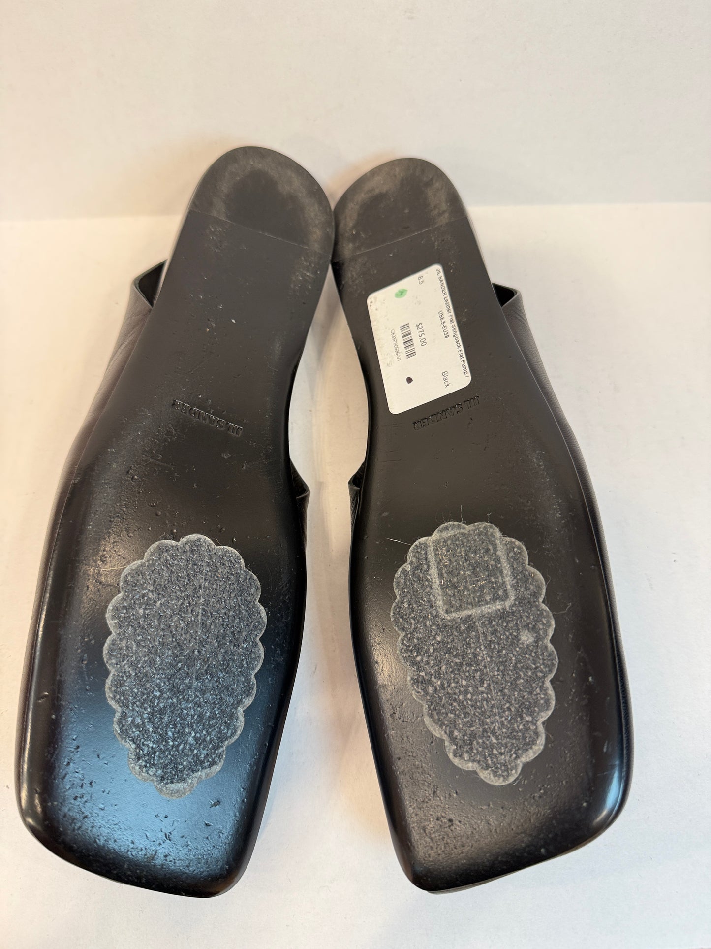 JIL SANDER Leather Flat Slingback Flat Pump / US8.5-EU39