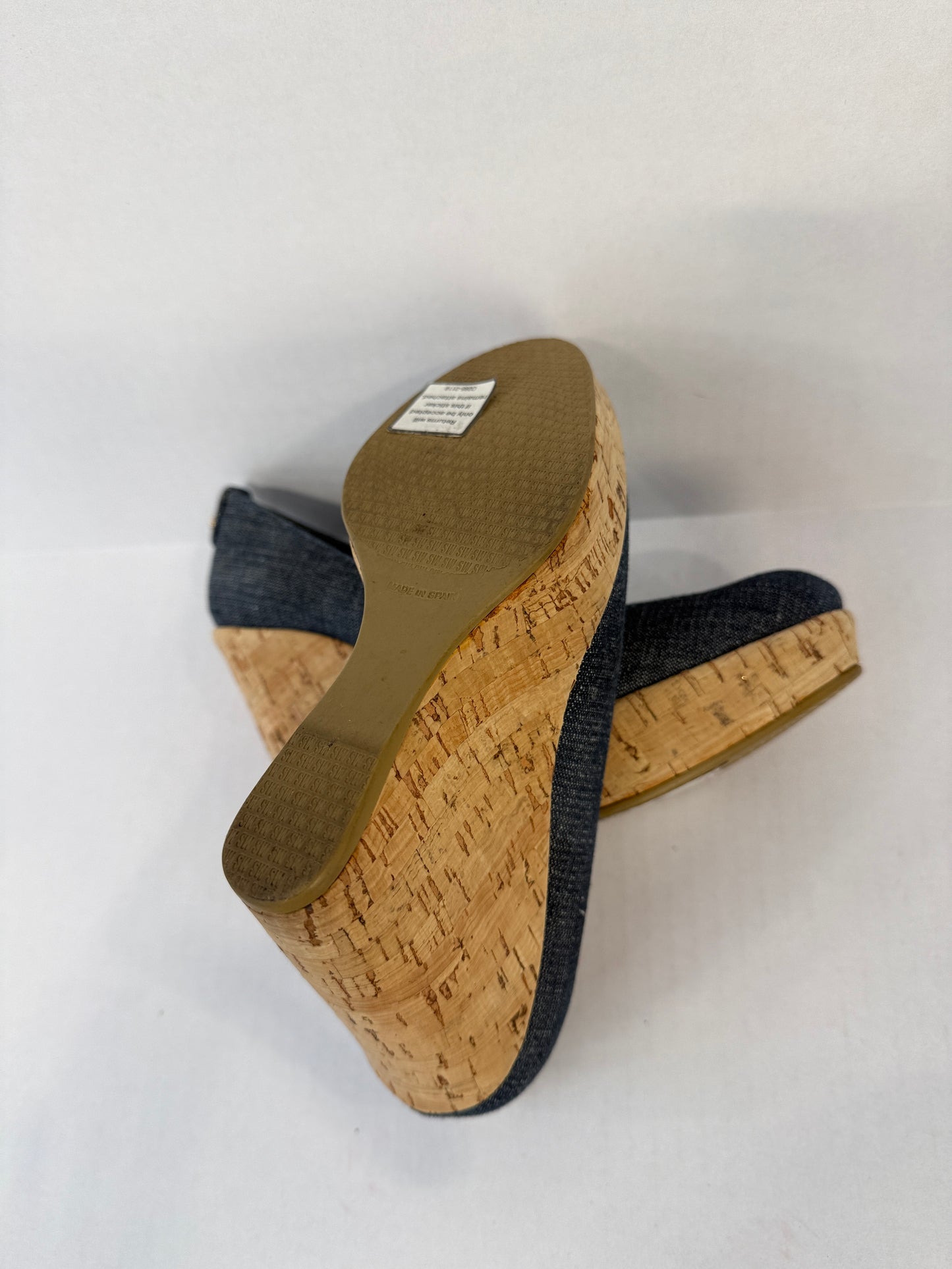 STUART WEITZMAN Corkswoon Navy Denim / US5