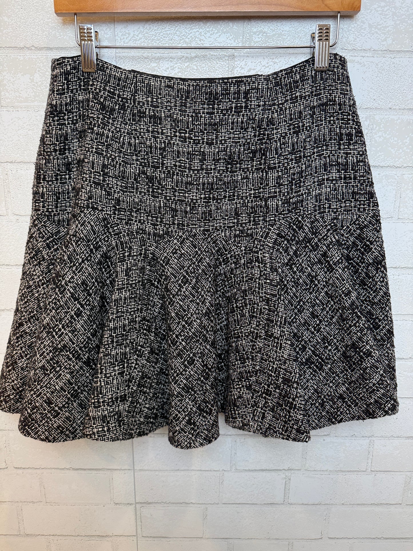 REBECCA TAYLOR Cotton Tweed Flare Mini Skirt/S