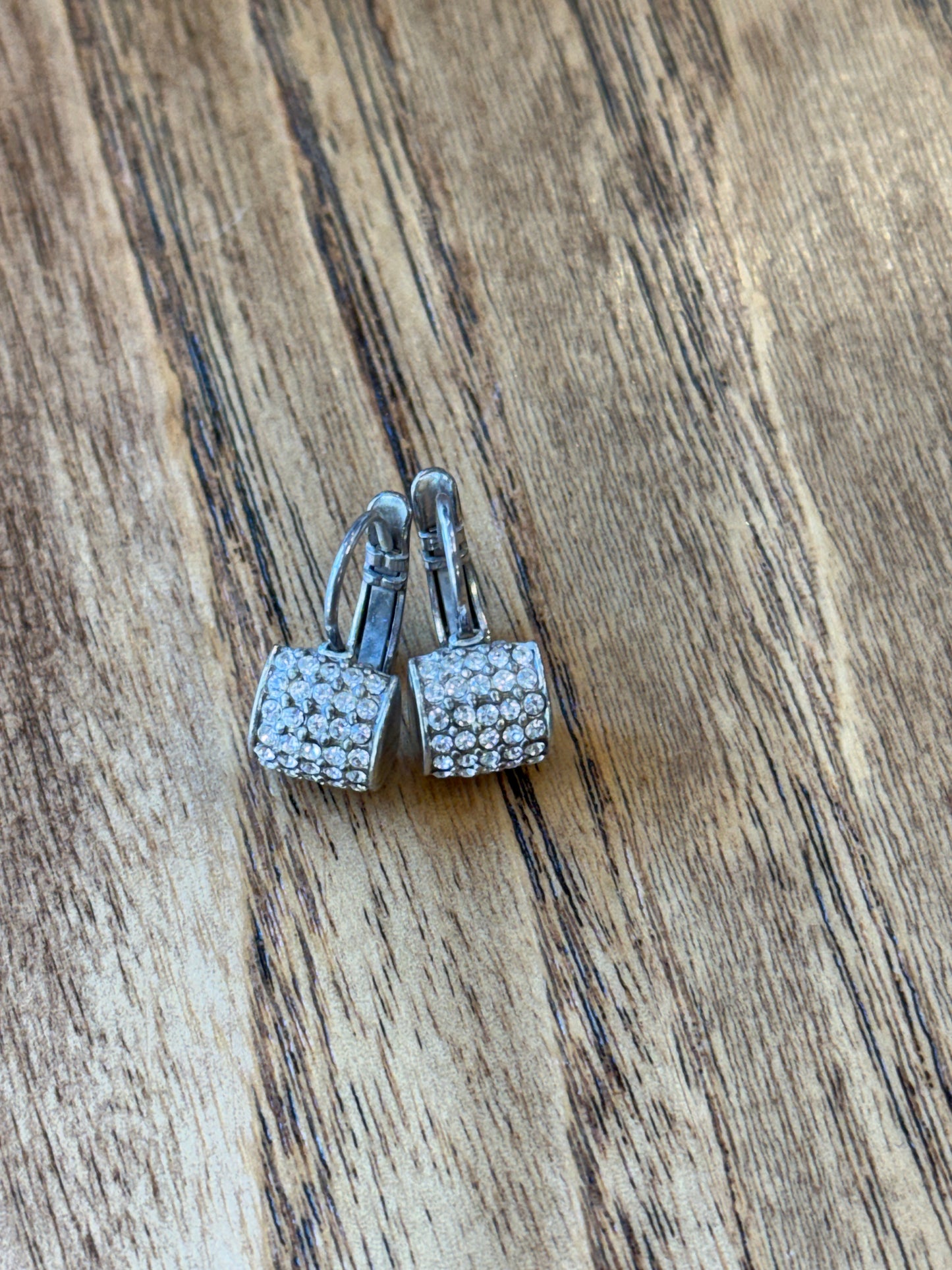NO BRAND Pierced 1/2 Circle Strass Earrings