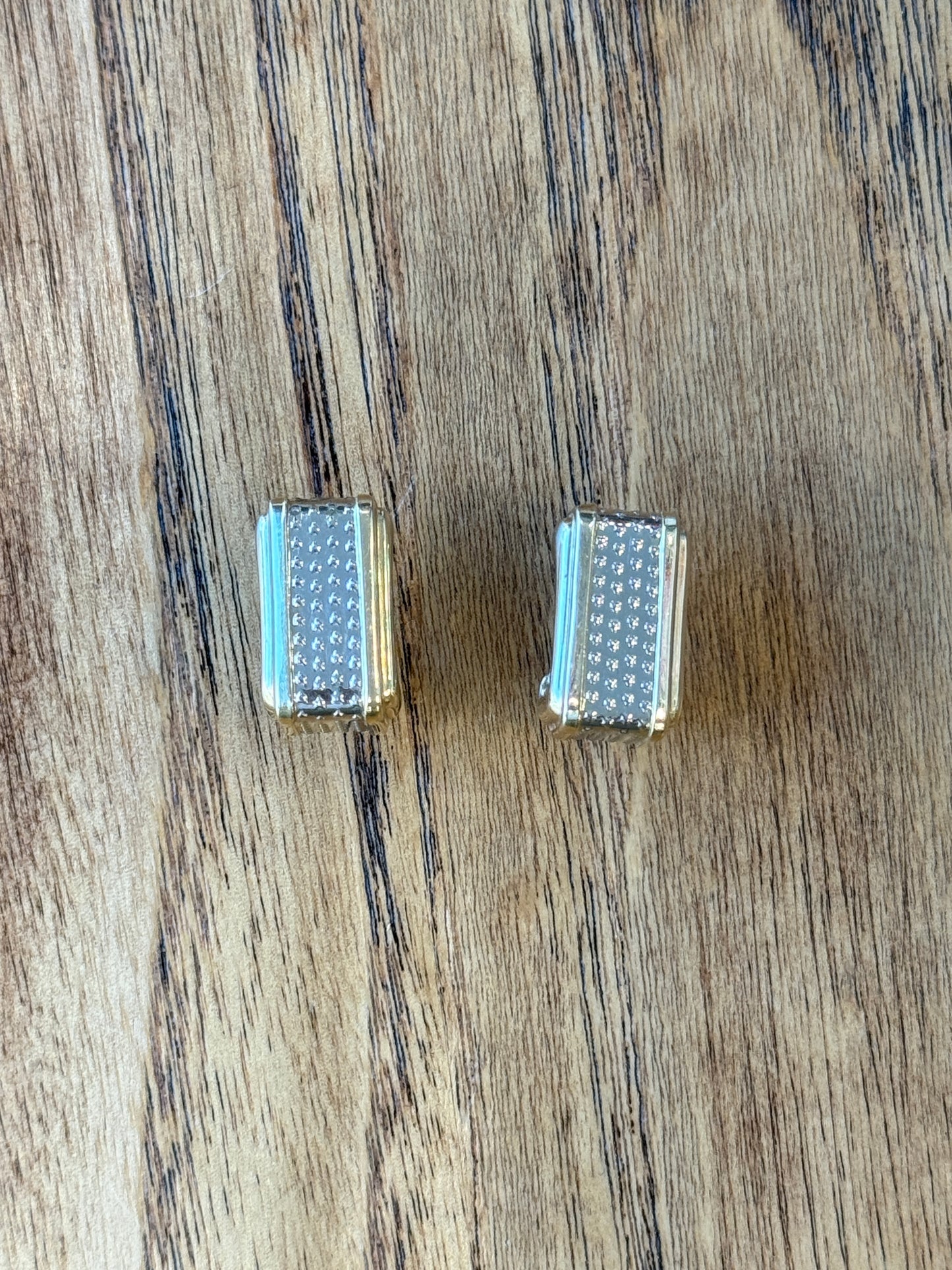 NO BRAND Pierced Rectangle Earrings