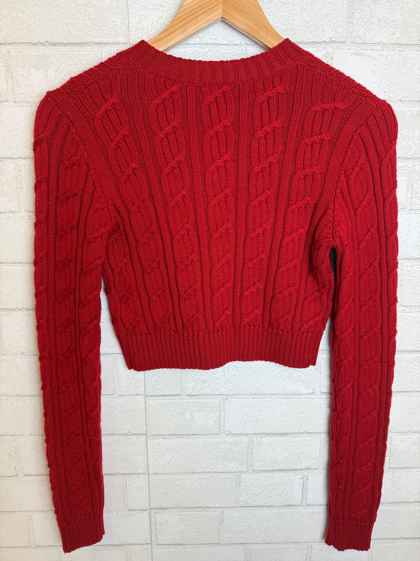 SALVATORE FERRAGAMO Knitted Crop Cardigan / S