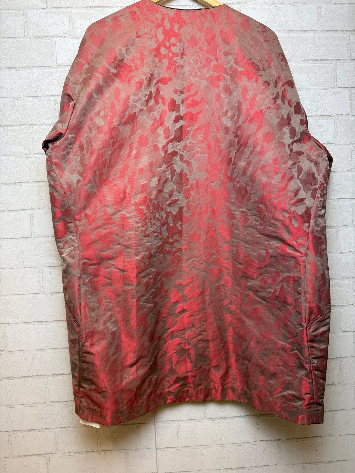 LAFAYETTE 148 Shiny Open Coat with Pockets/XL