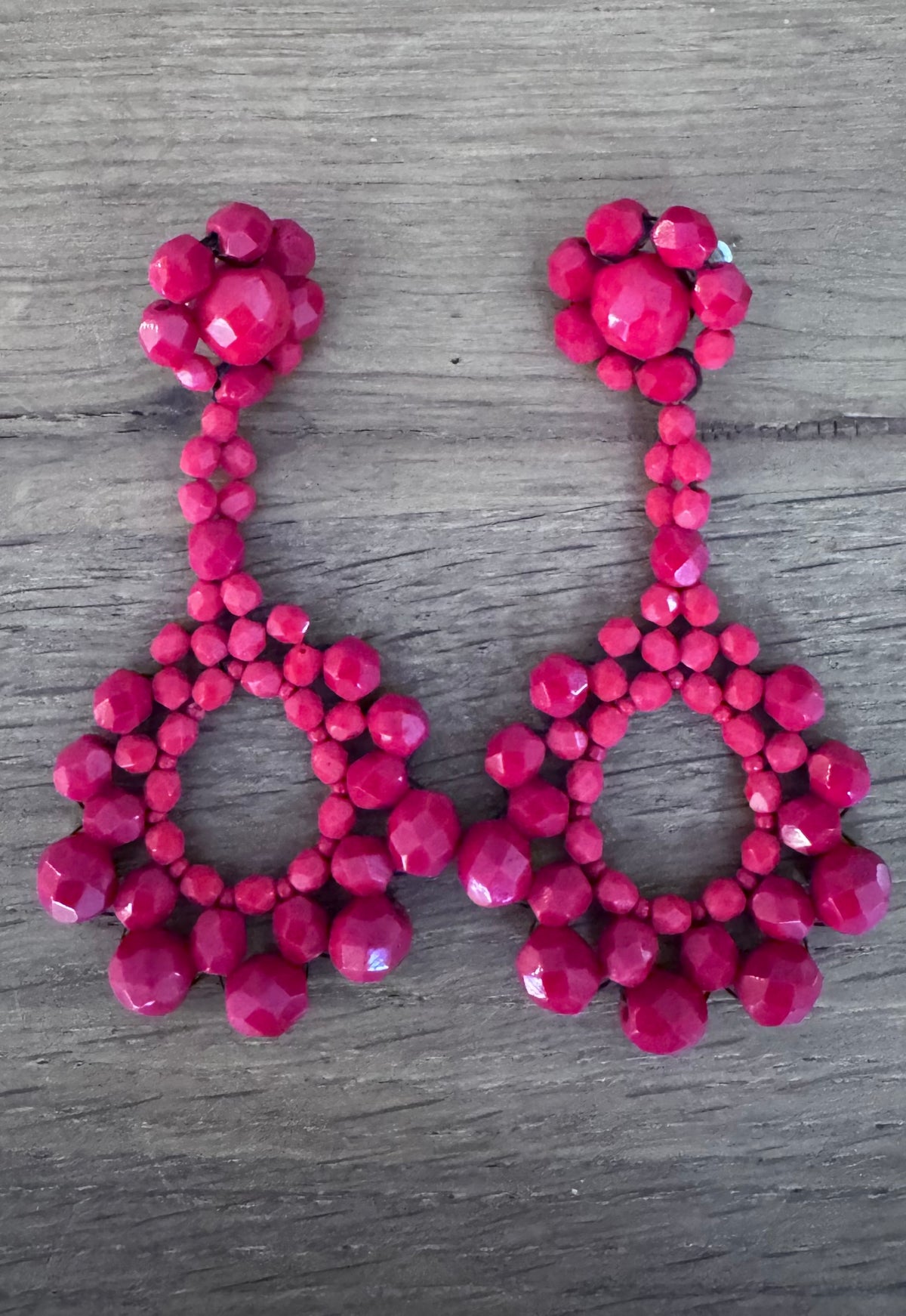 BEN-AMUN Cluster Beads Statement Drop Earrings
