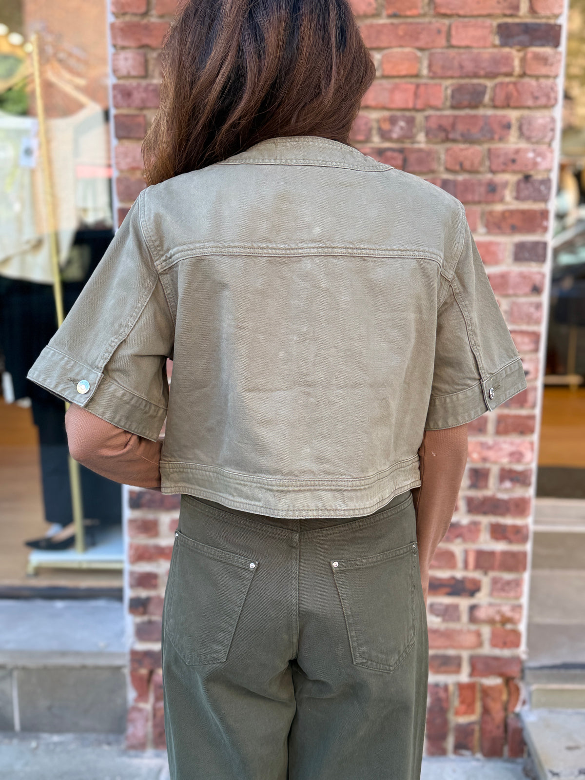 VERONICA BEARD NWT SS Crop Denim Jacket / L