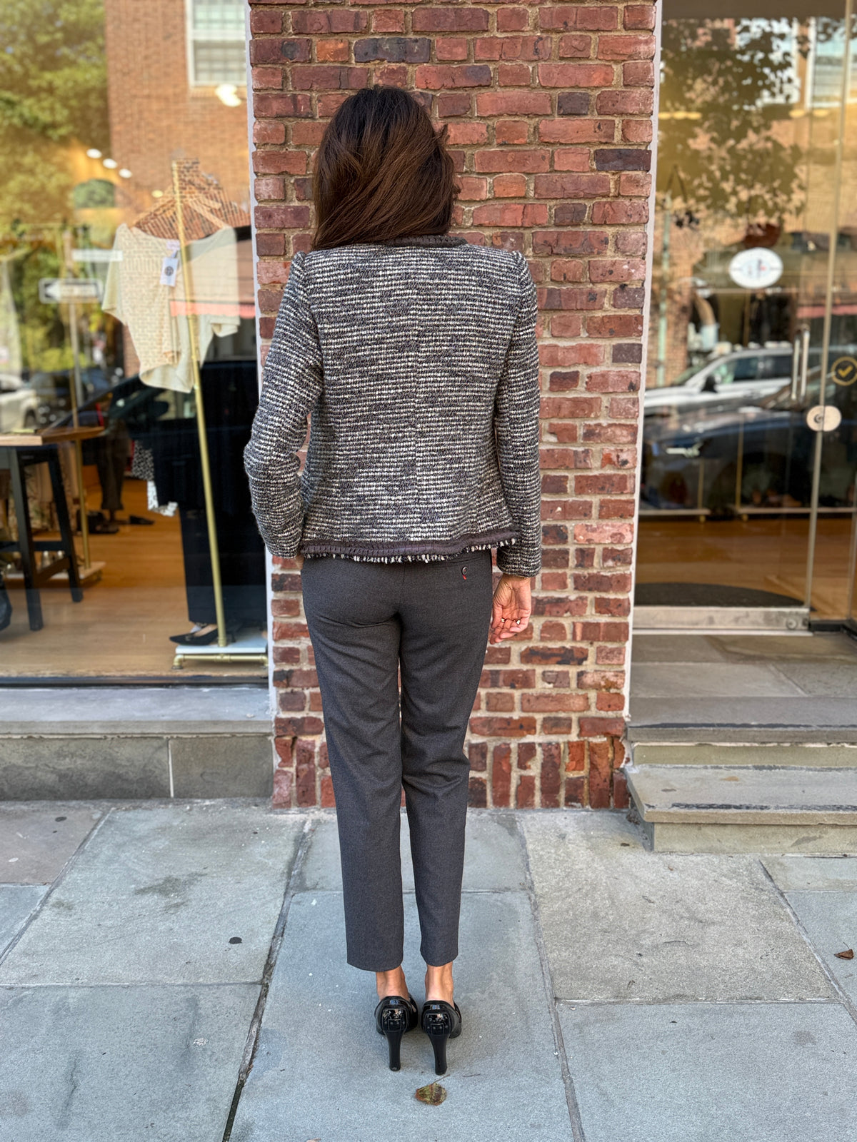 ARMANI COLLEZIONI Wool LS Tweed Jacket/M