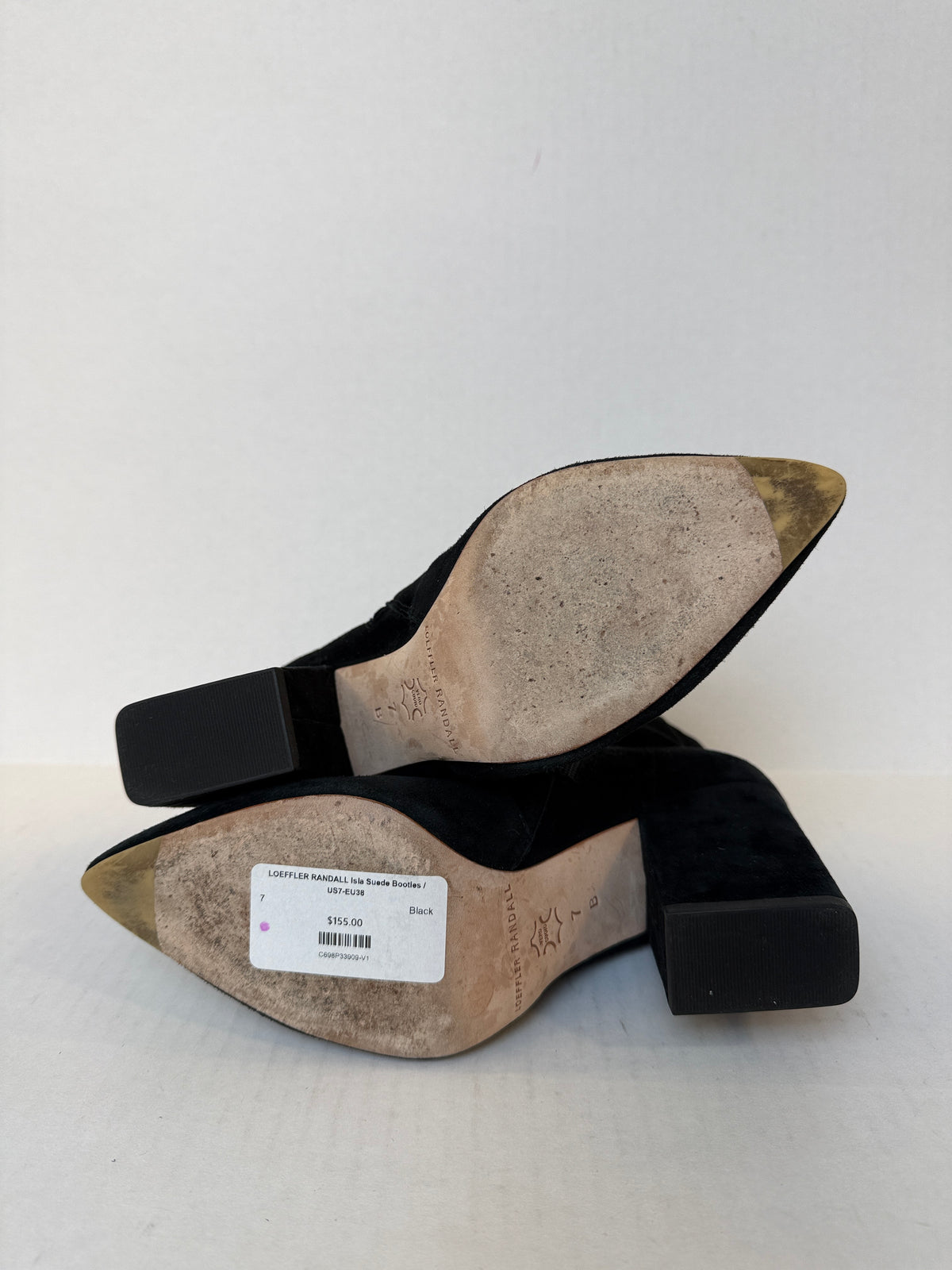 LOEFFLER RANDALL Isla Suede Booties / US7-EU38