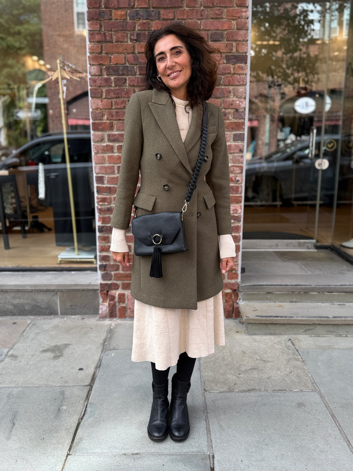 STREET LEVEL Leather Crossbody Bag