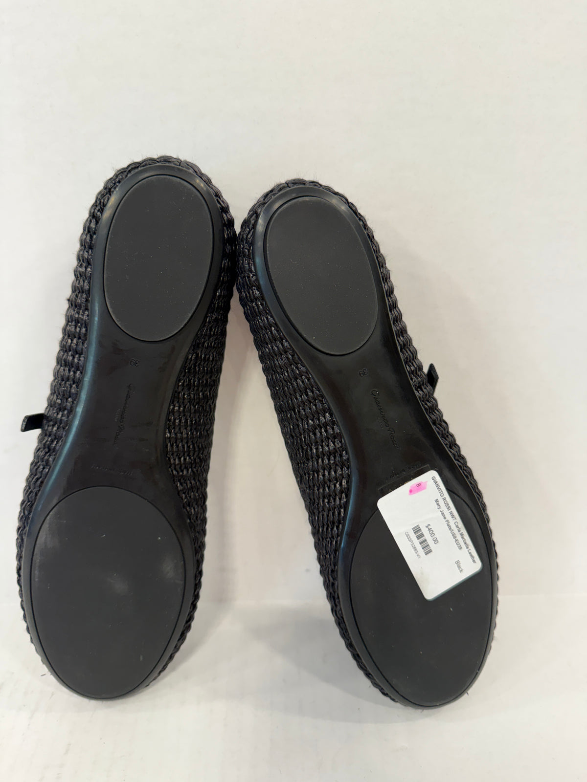 GIANVITO ROSSI NWT Carla Marbella Leather Mary Jane Flats/US8-EU39