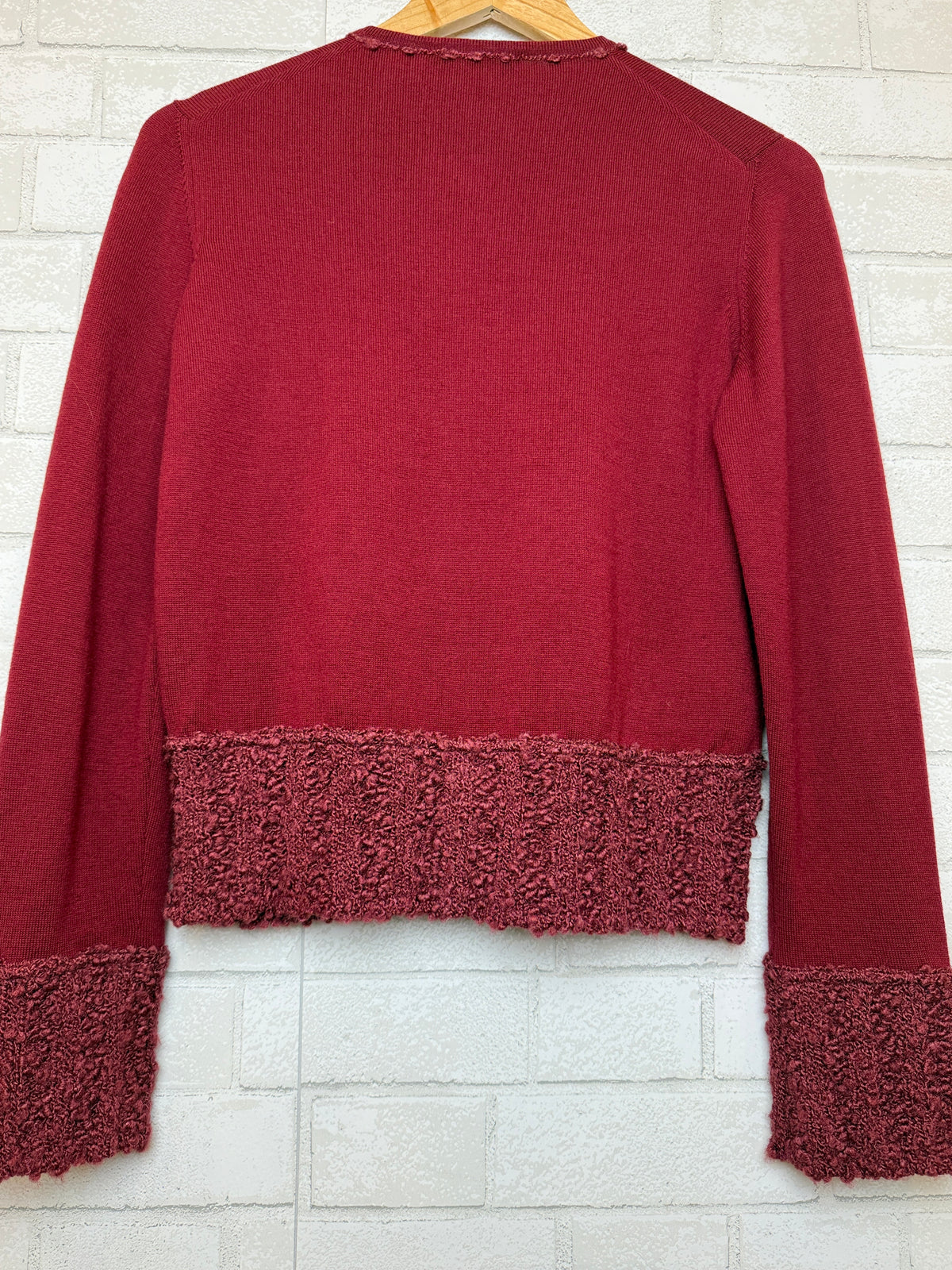 CHRISTIAN DIOR Vintage Wool & Silk Ls Cardigan/M