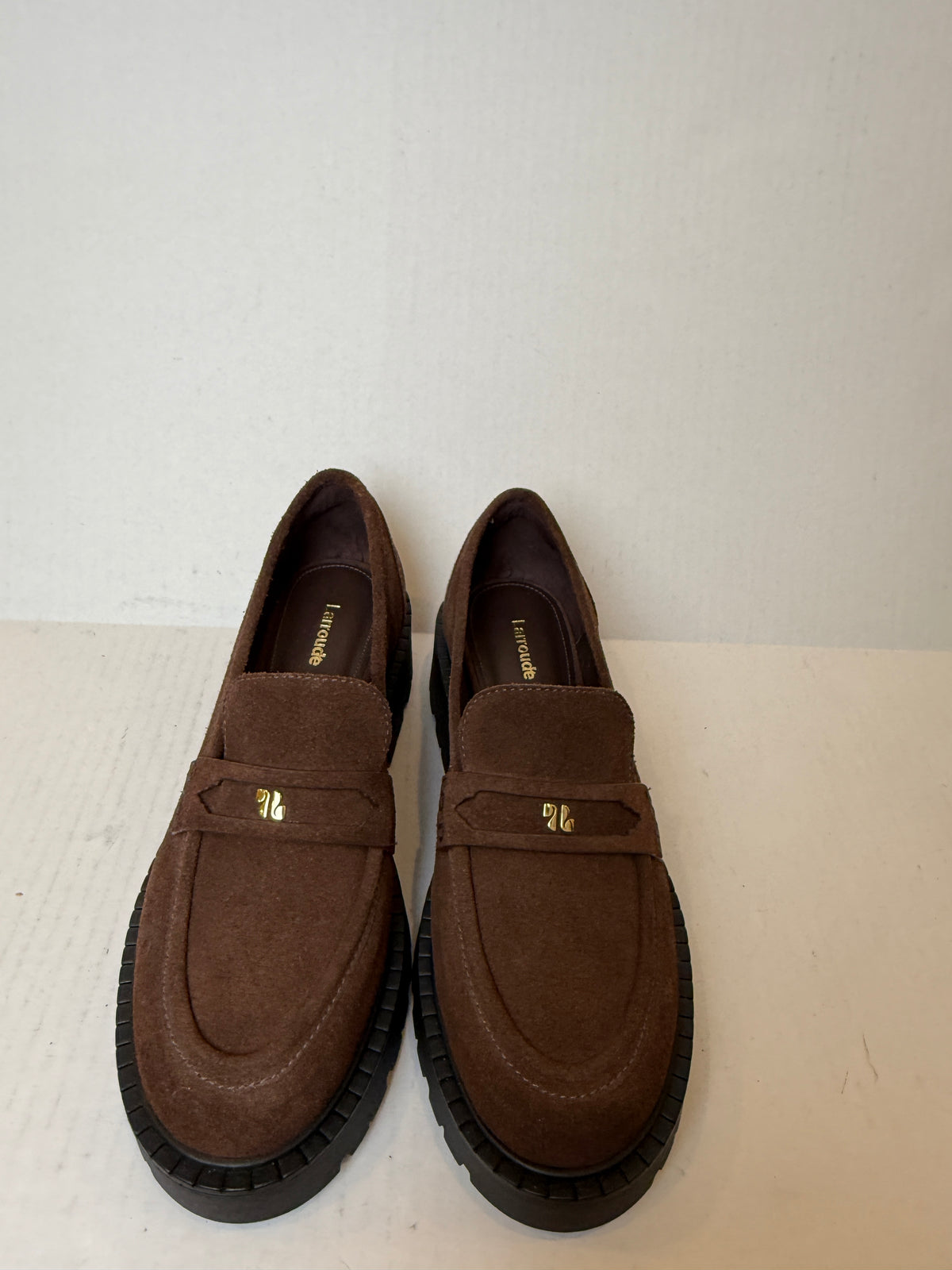 LARROUDE NWT Suki Lug Suede Loafers/US9-EU39