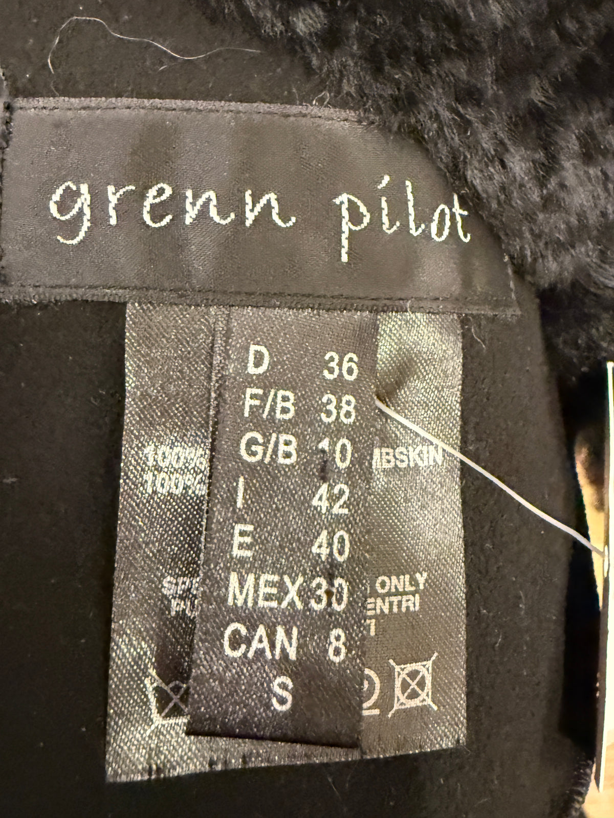 GRENN PILOT Lambskin & Sherling LS Reversible Jacket/S
