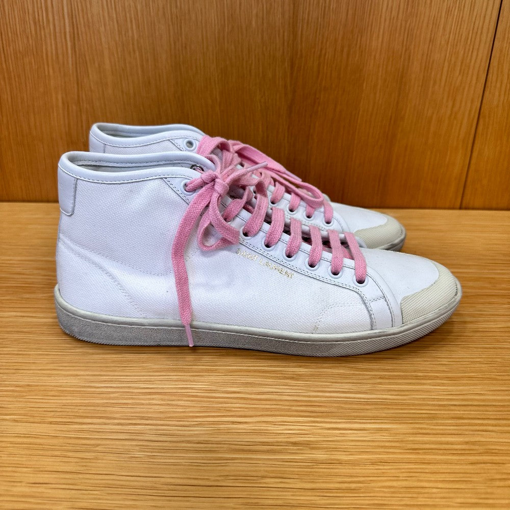 YSL canva leather hightop sneakers / 7.5US-EU38