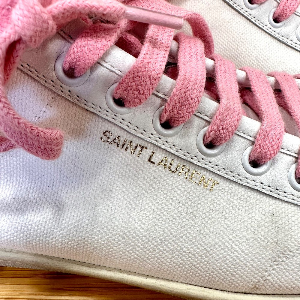YSL canva leather hightop sneakers / 7.5US-EU38