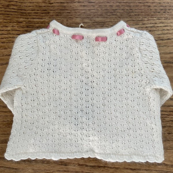 JANIE & JACK Baby Cardigan Cotton & Rabbit Hair / 3-6M