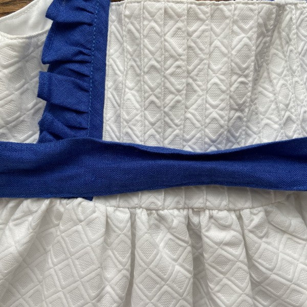 RAIXA Textured Dress White Cotton / 6Y