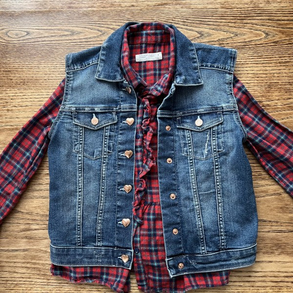 ZARA Plaid Flannel Shirt Long Sleeves / 9Y