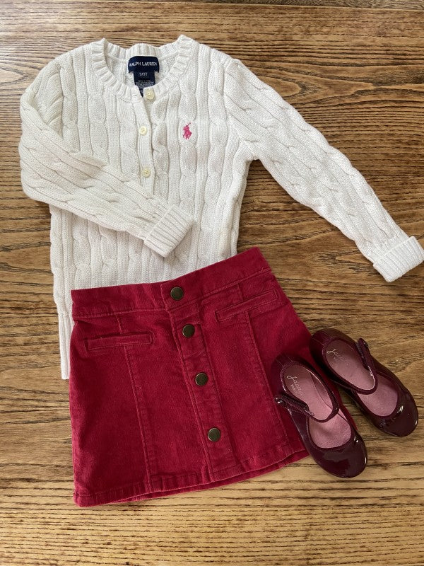 OLD NAVY Velvet Skirt NEW / 3Y