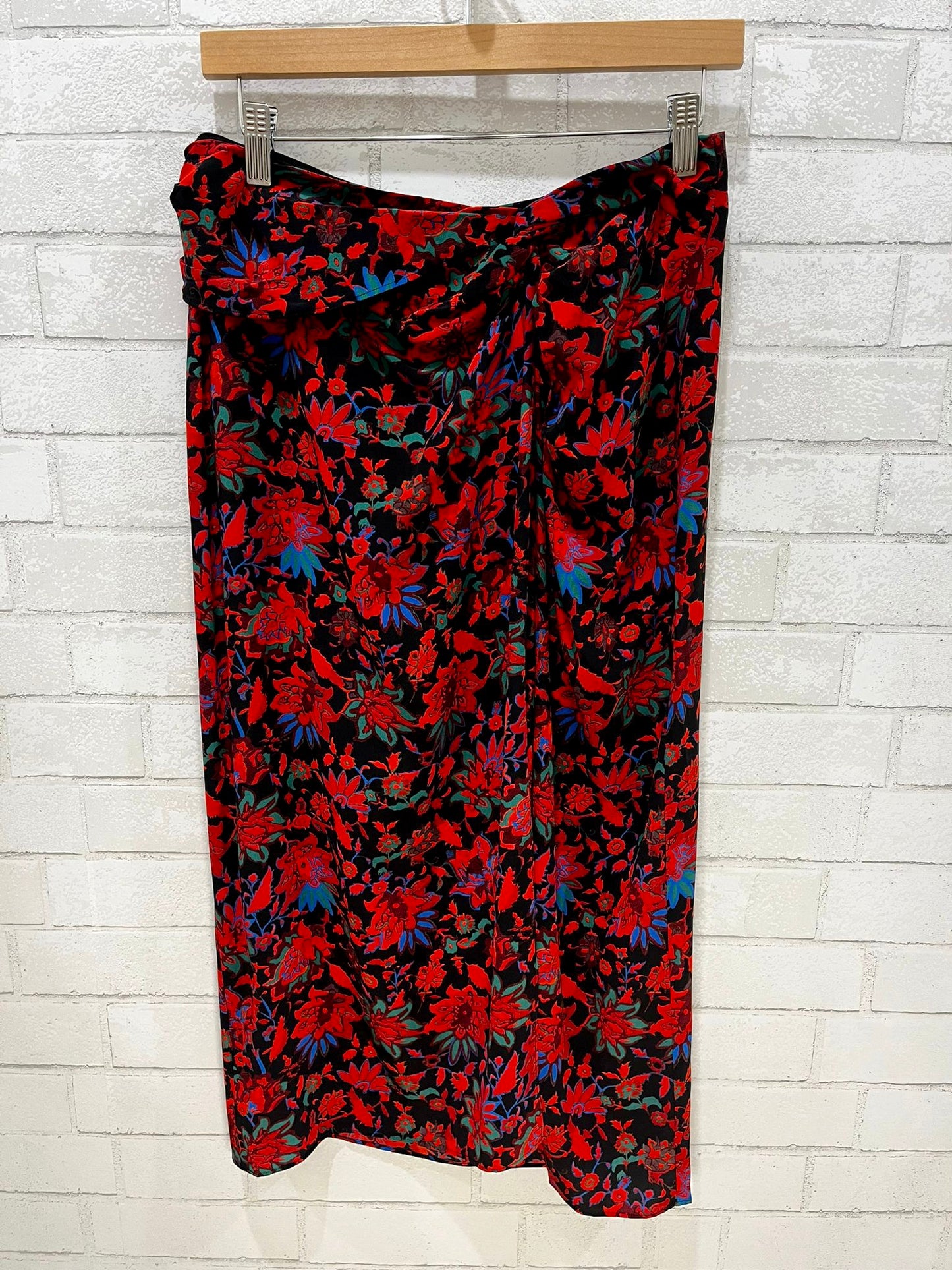 RAG AND BONE Silk Midi Skirt / M-US6